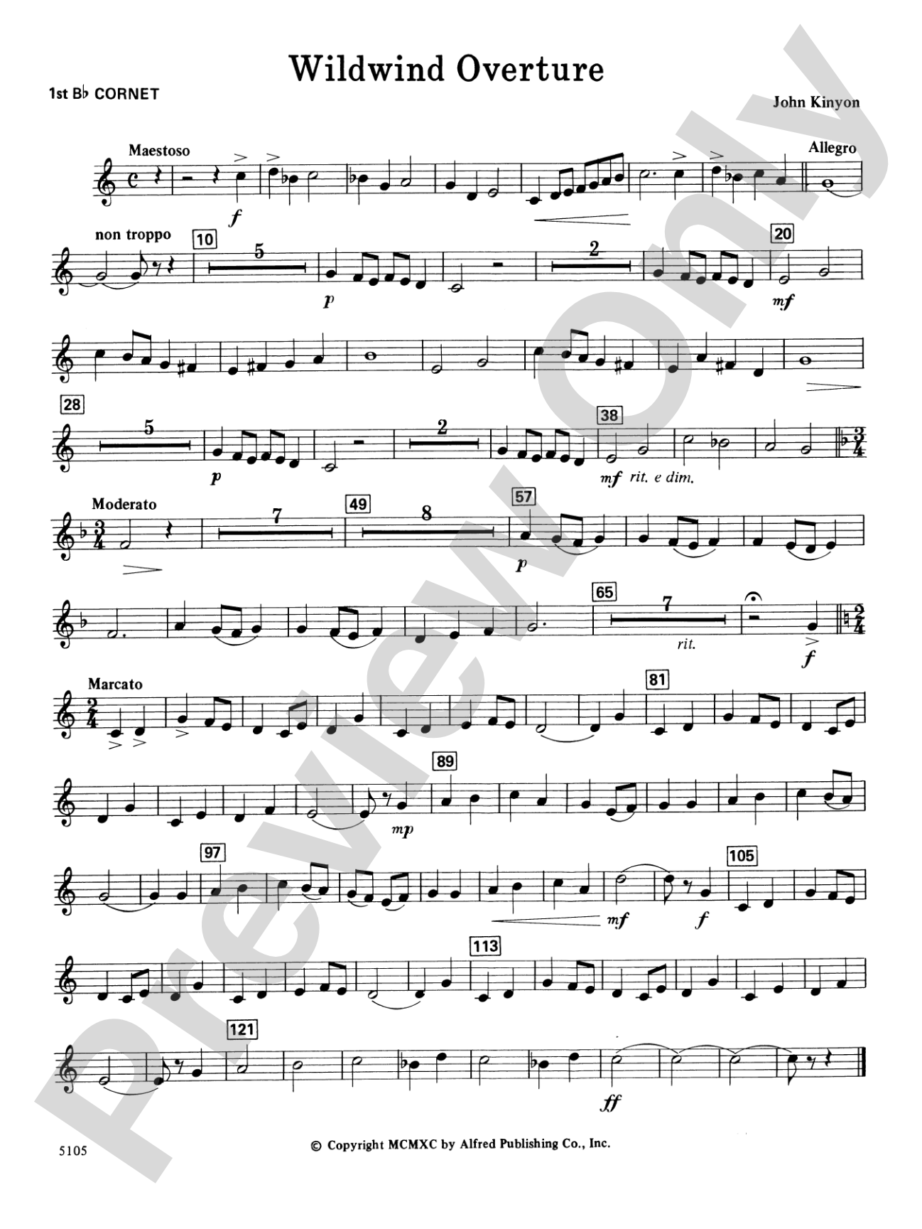Wildwind Overture: 1st B-flat Cornet