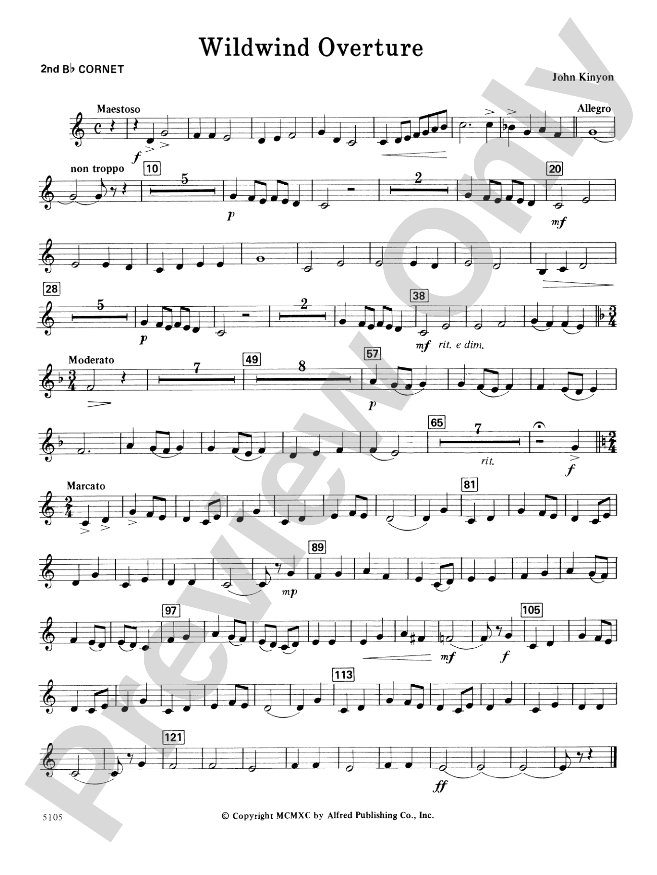 Wildwind Overture: 2nd B-flat Cornet