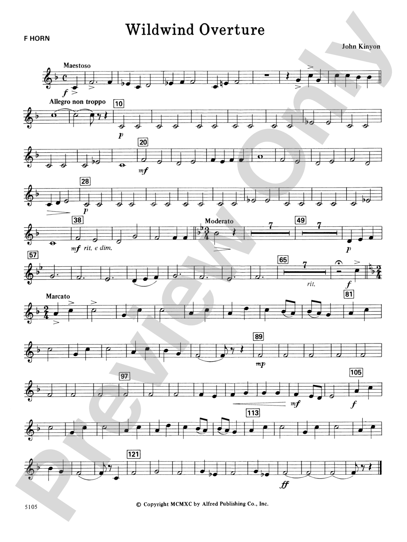 Wildwind Overture: 1st F Horn