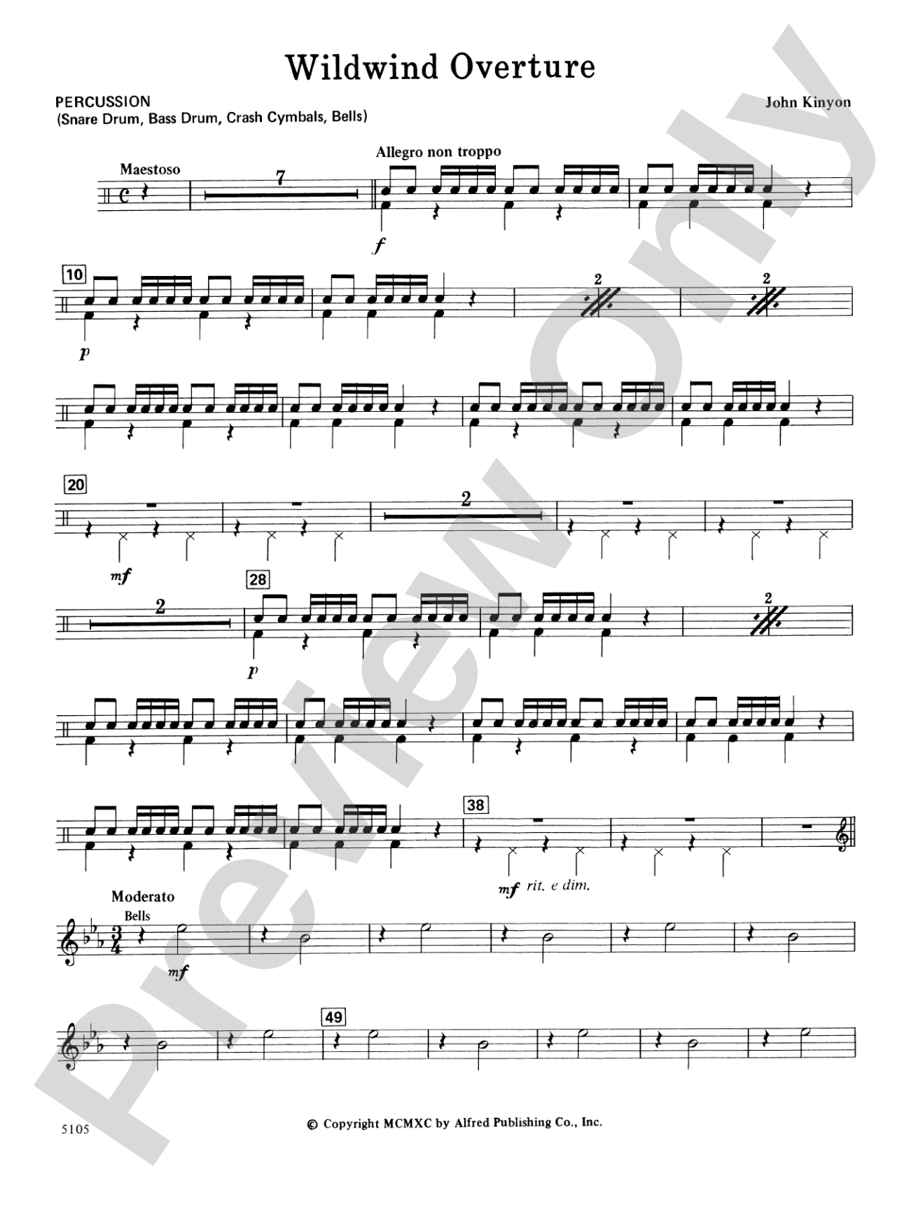 Wildwind Overture: 1st Percussion