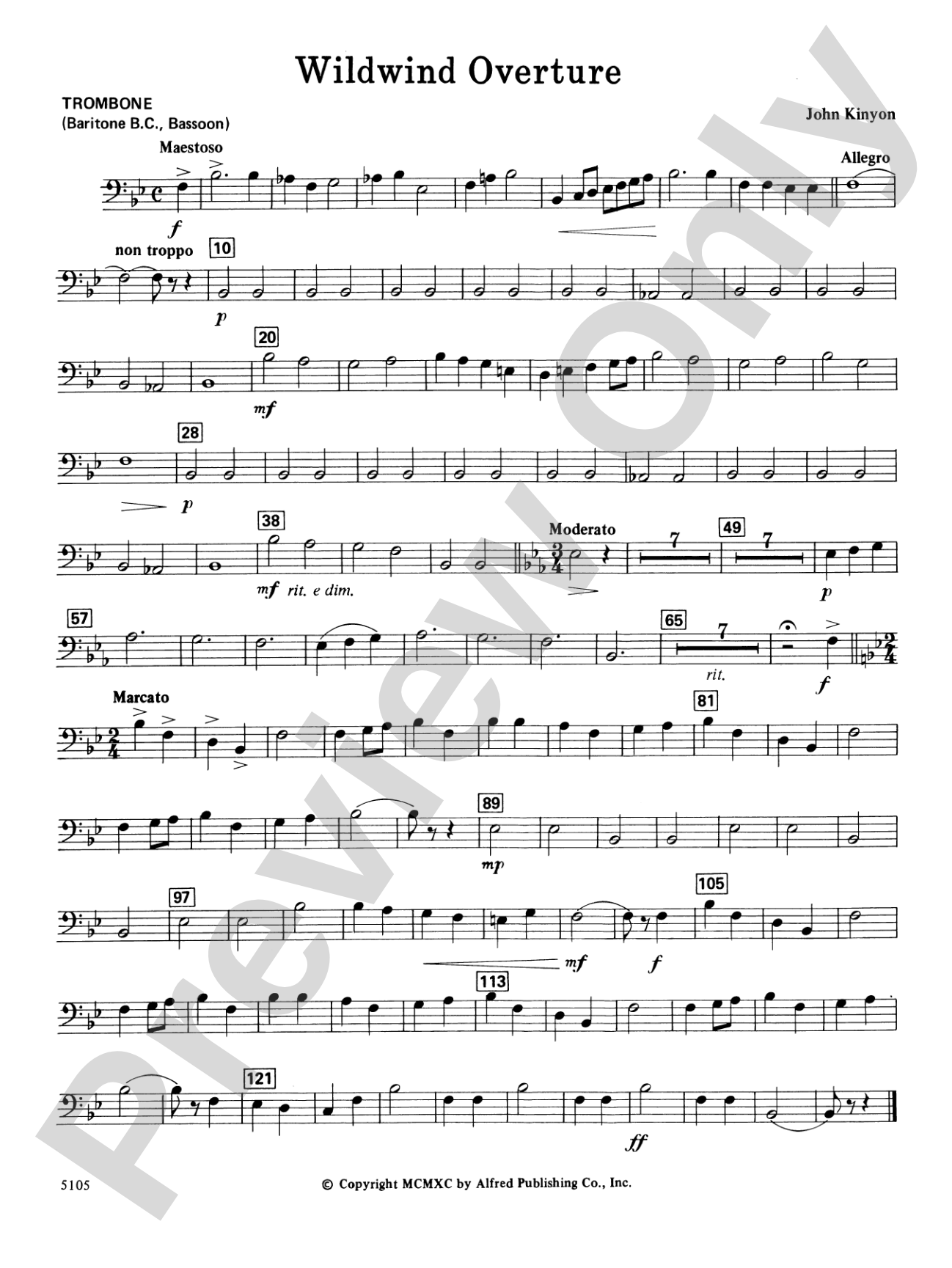 Wildwind Overture: 1st Trombone