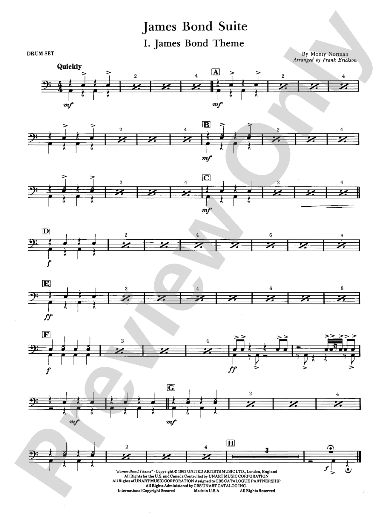 James Bond Suite (Medley): Drums