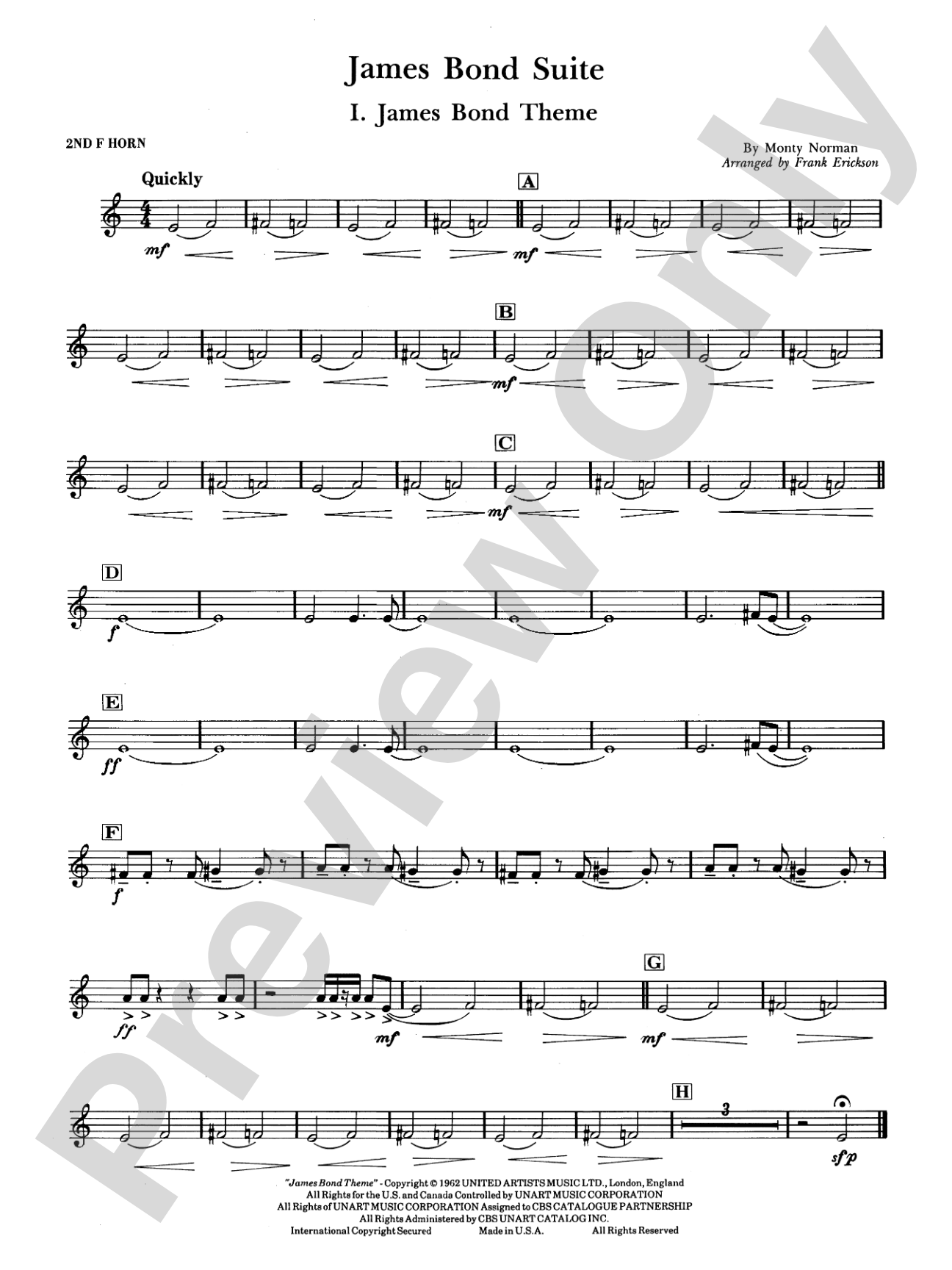 James Bond Suite (Medley): 2nd F Horn