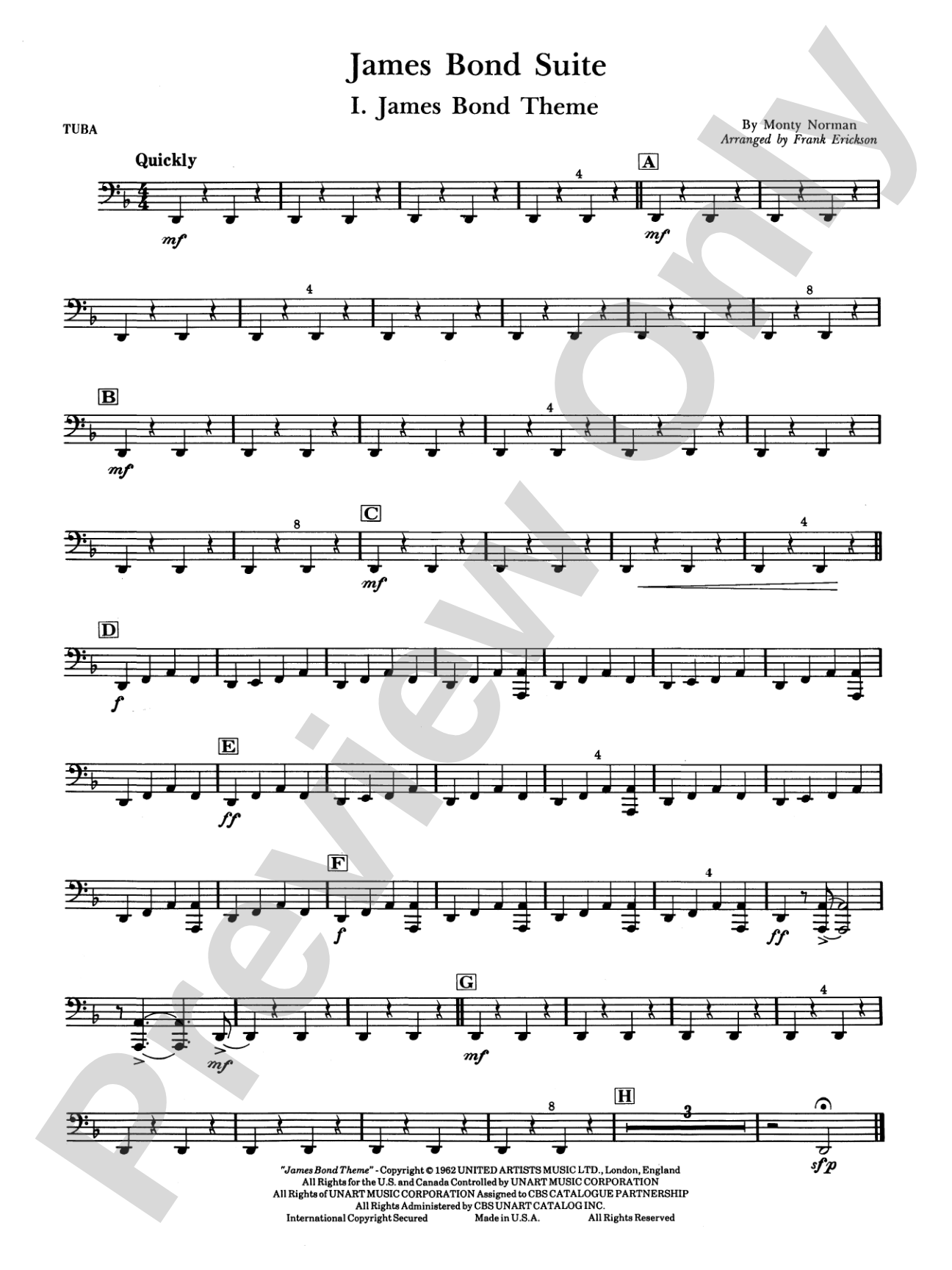 James Bond Suite (Medley): Tuba