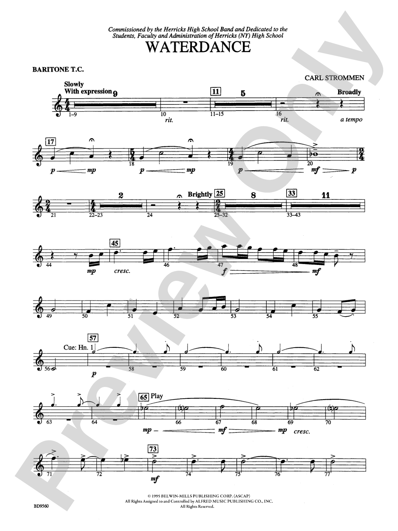 Waterdance: Baritone T.C.
