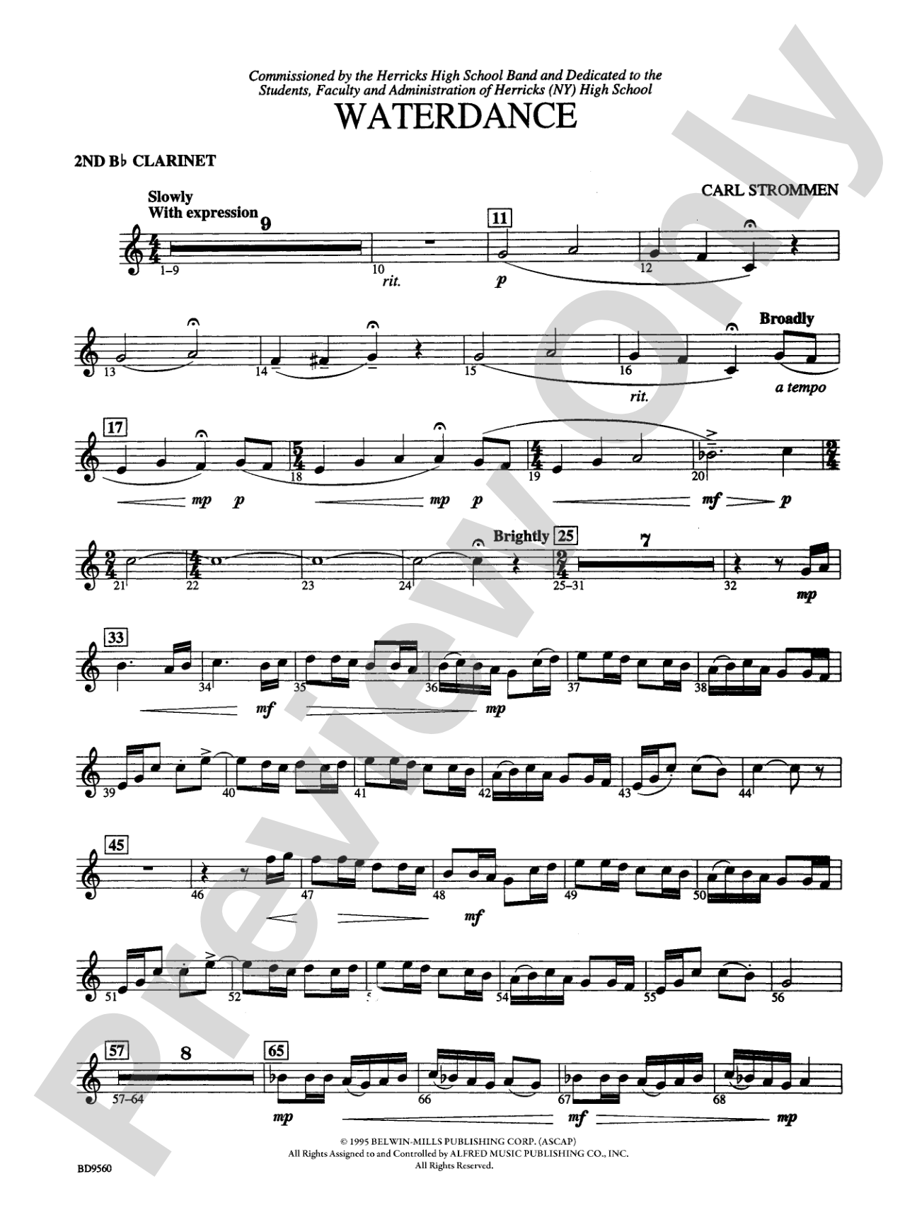 Waterdance: 2nd B-flat Clarinet