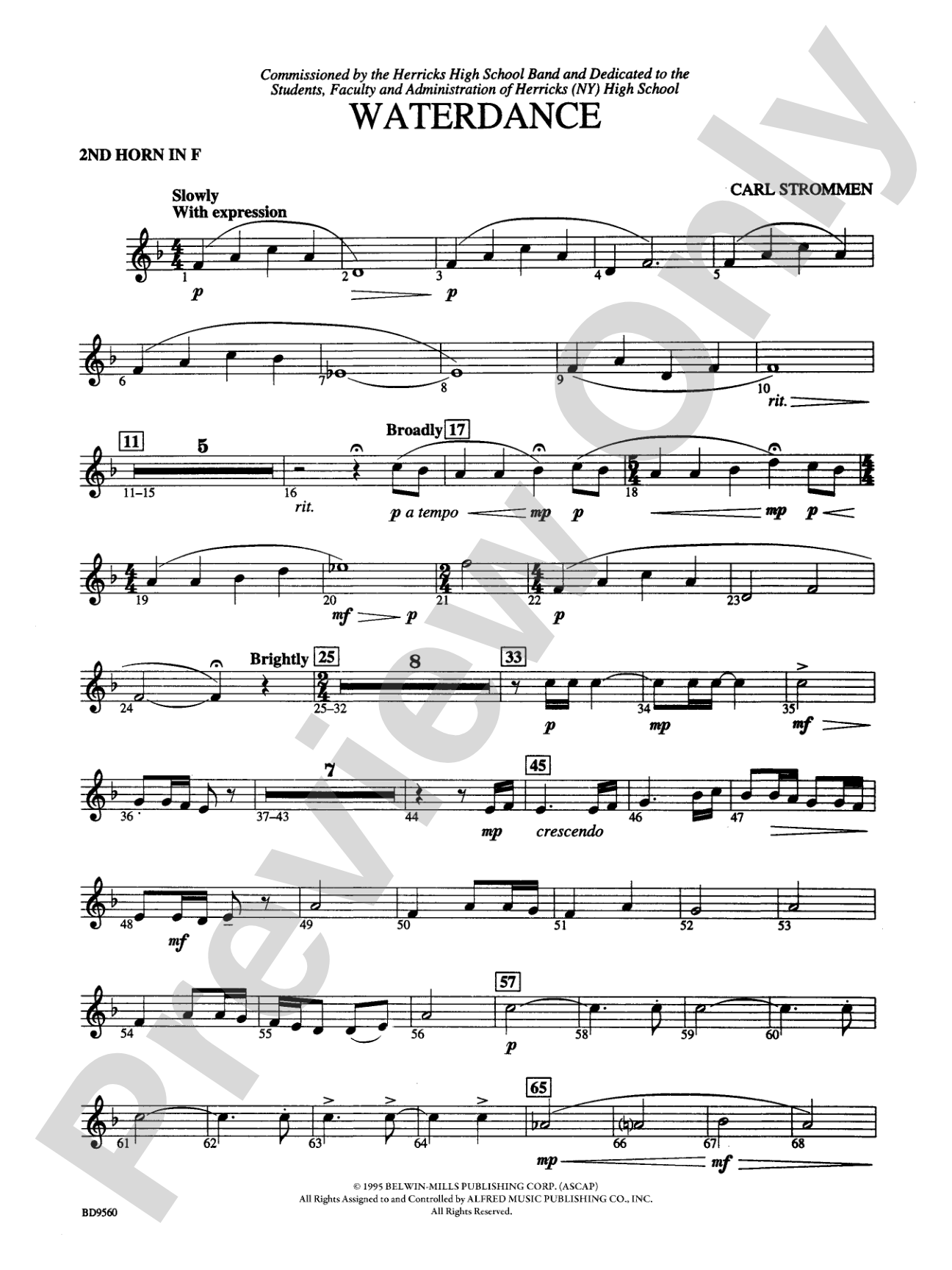 Waterdance: 2nd F Horn