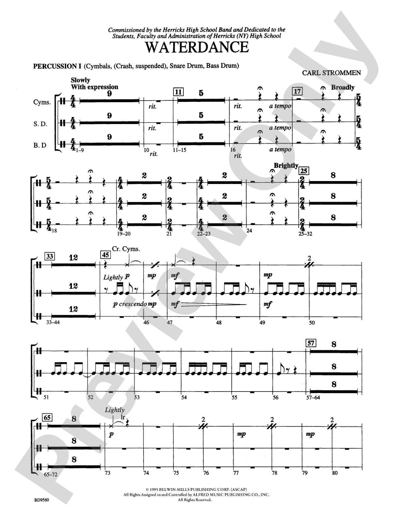 Waterdance: 1st Percussion