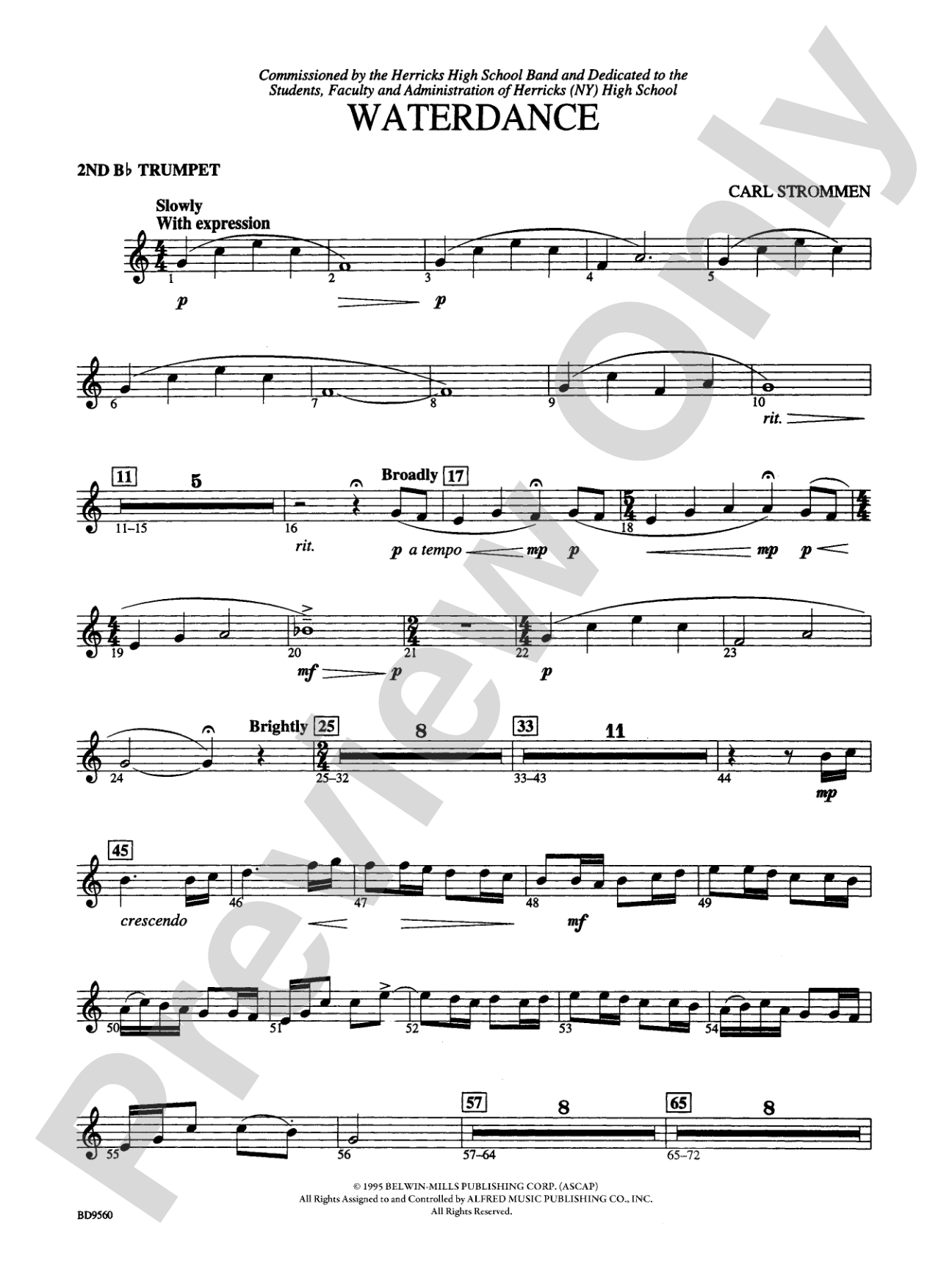 Waterdance: 2nd B-flat Trumpet