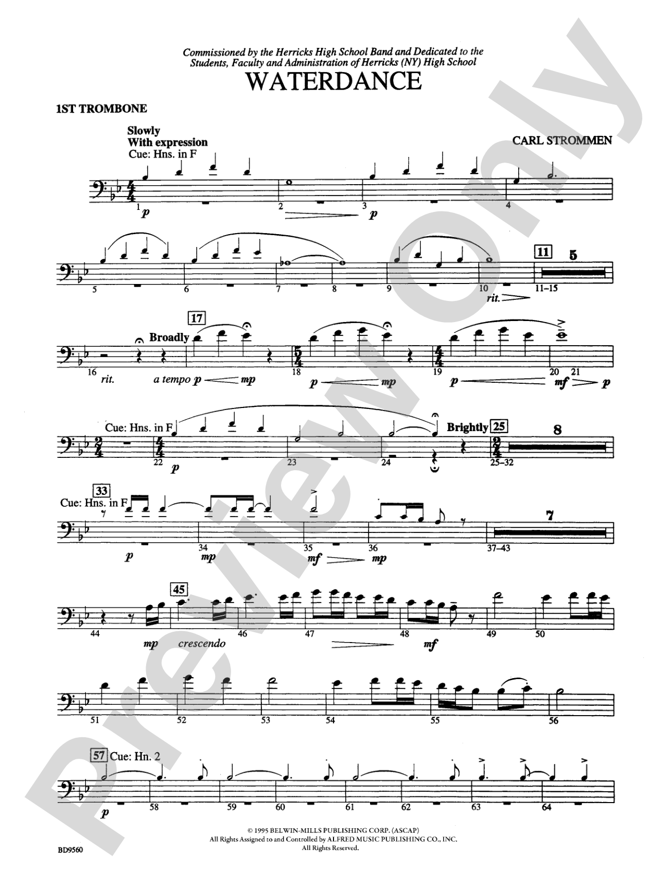 Waterdance: 1st Trombone