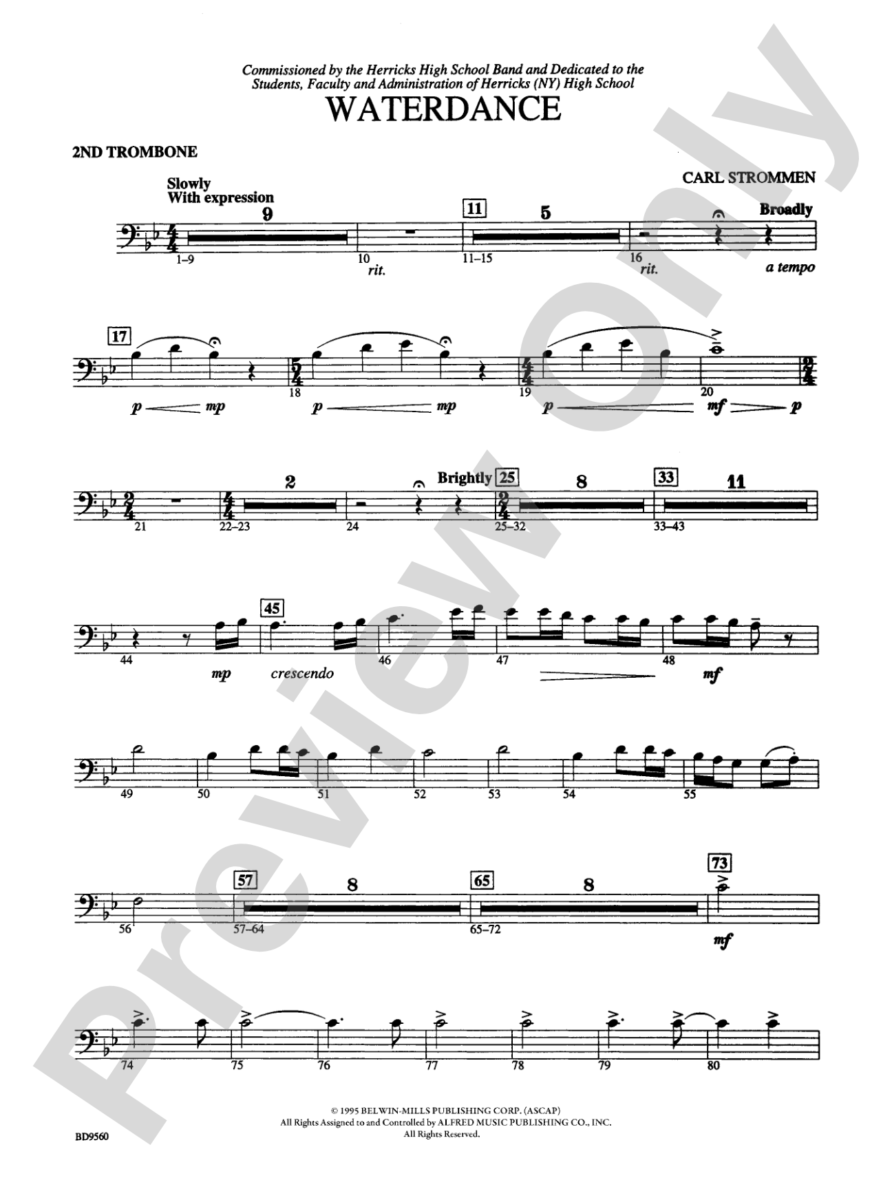 Waterdance: 2nd Trombone