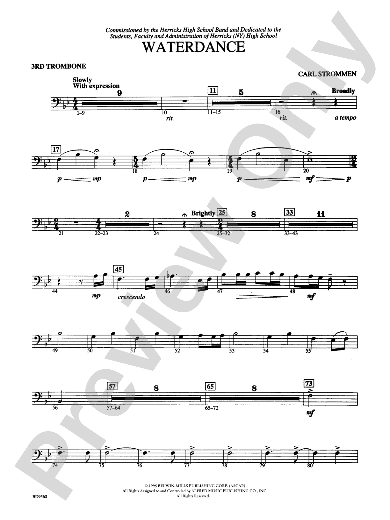 Waterdance: 3rd Trombone