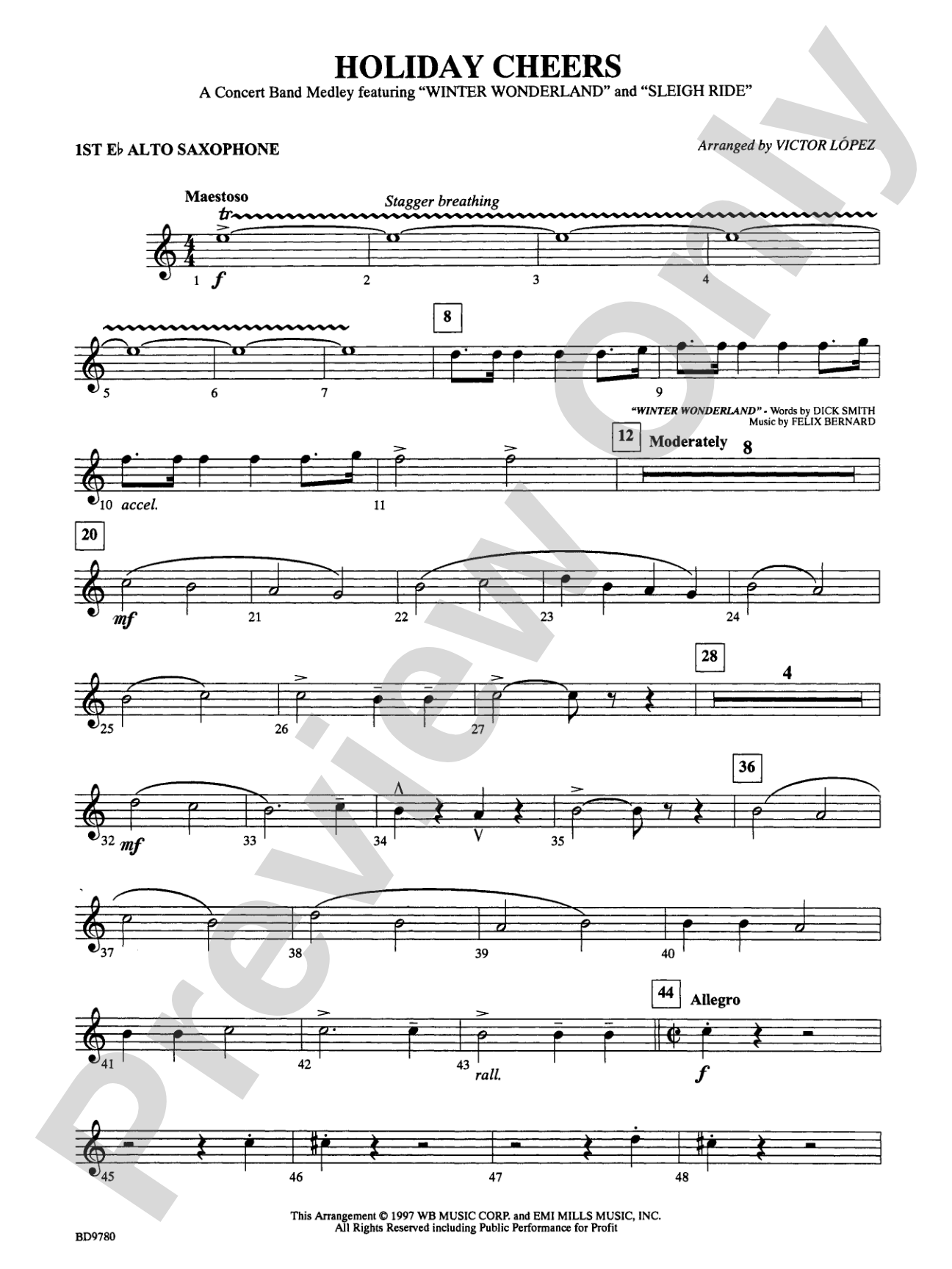Holiday Cheers: E-flat Alto Saxophone