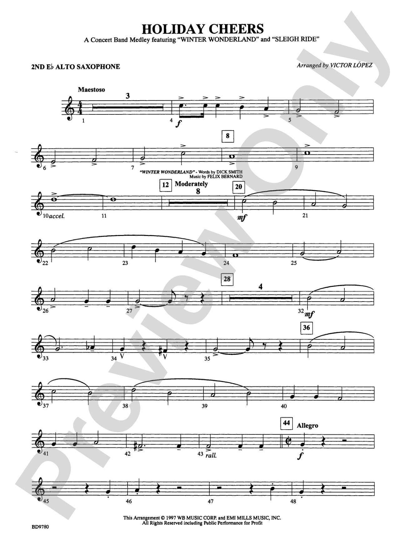 Holiday Cheers: 2nd E-flat Alto Saxophone