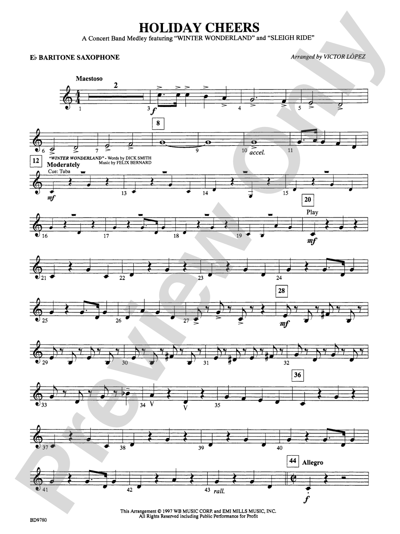 Holiday Cheers: E-flat Baritone Saxophone