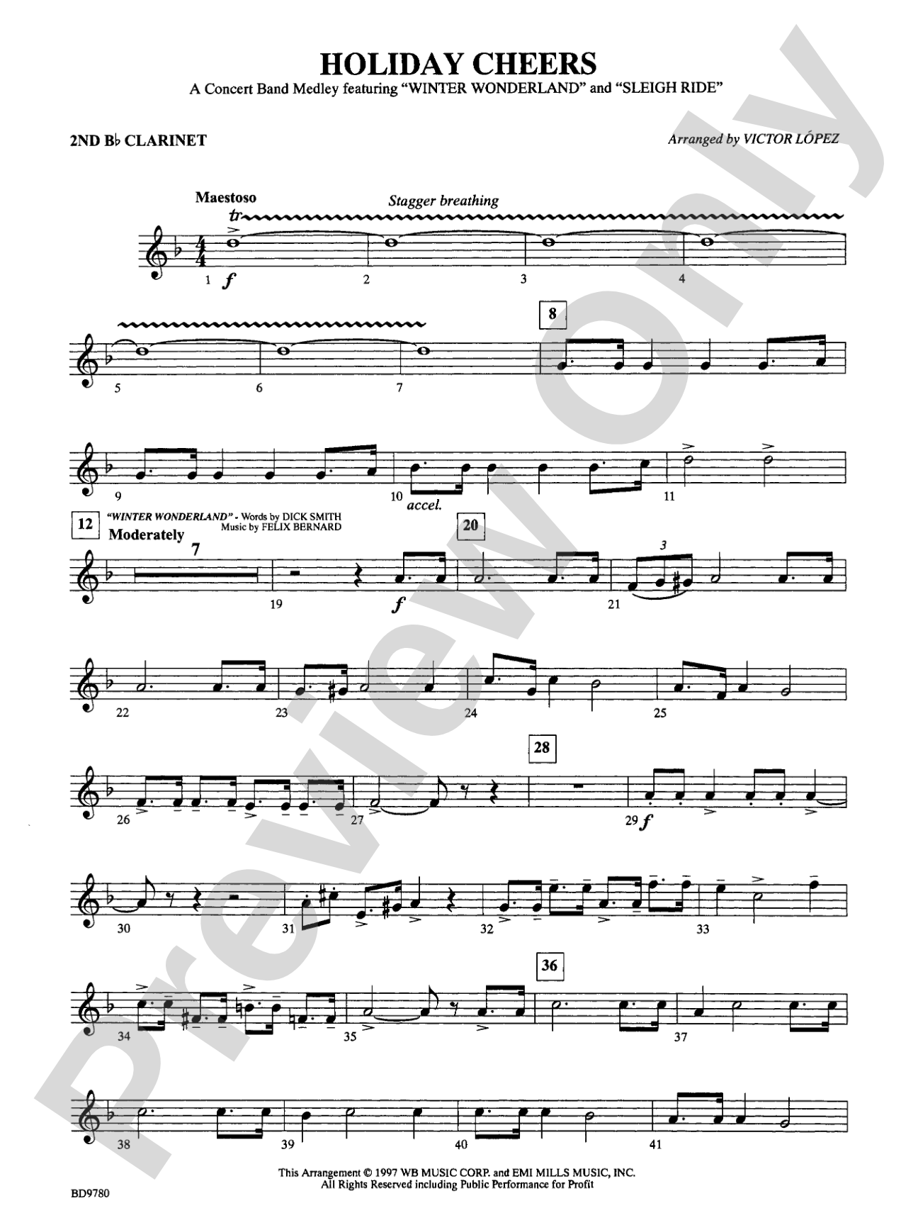 Holiday Cheers: 2nd B-flat Clarinet