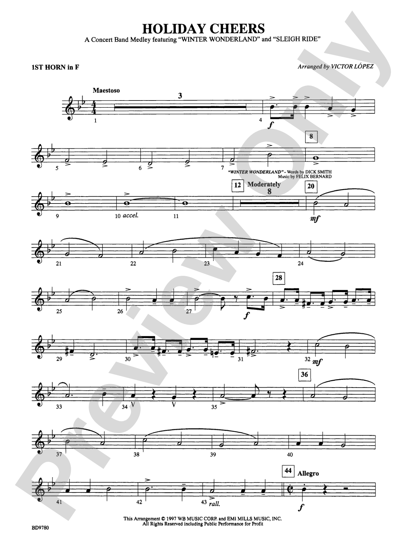 Holiday Cheers: 1st F Horn