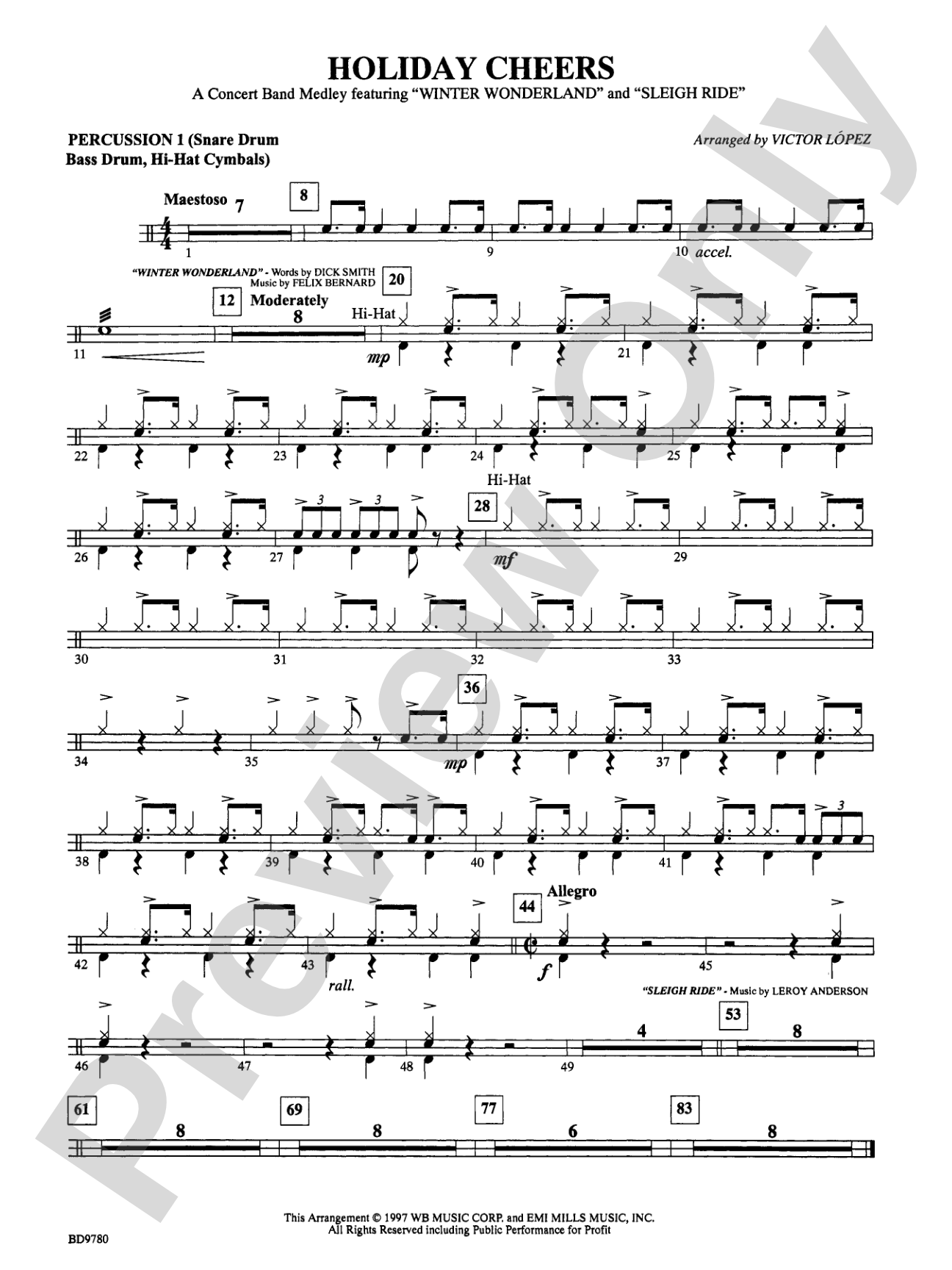 Holiday Cheers: 1st Percussion