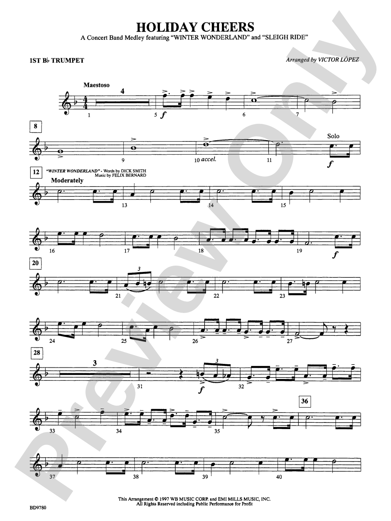 Holiday Cheers: 1st B-flat Trumpet