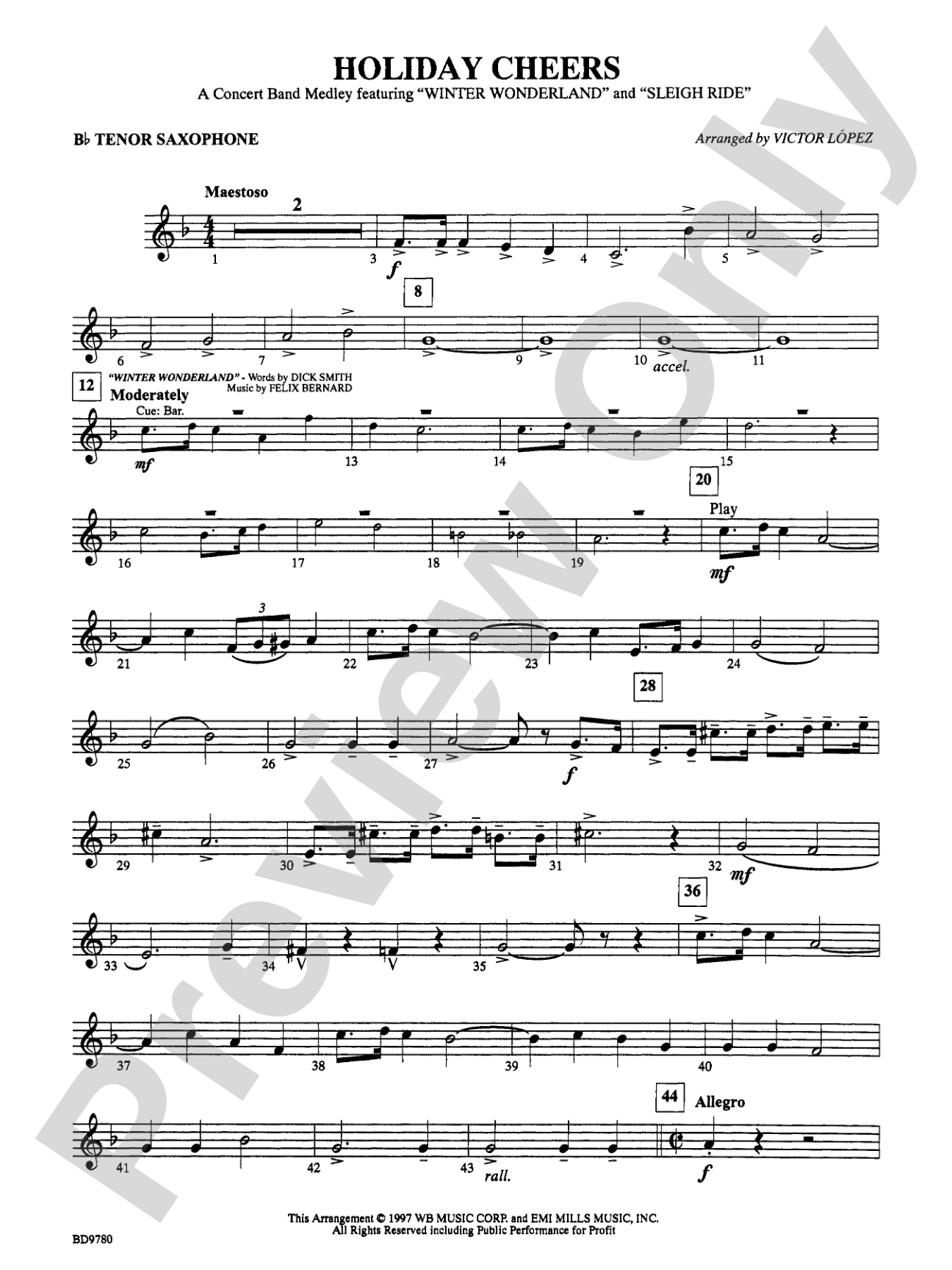 Holiday Cheers: B-flat Tenor Saxophone