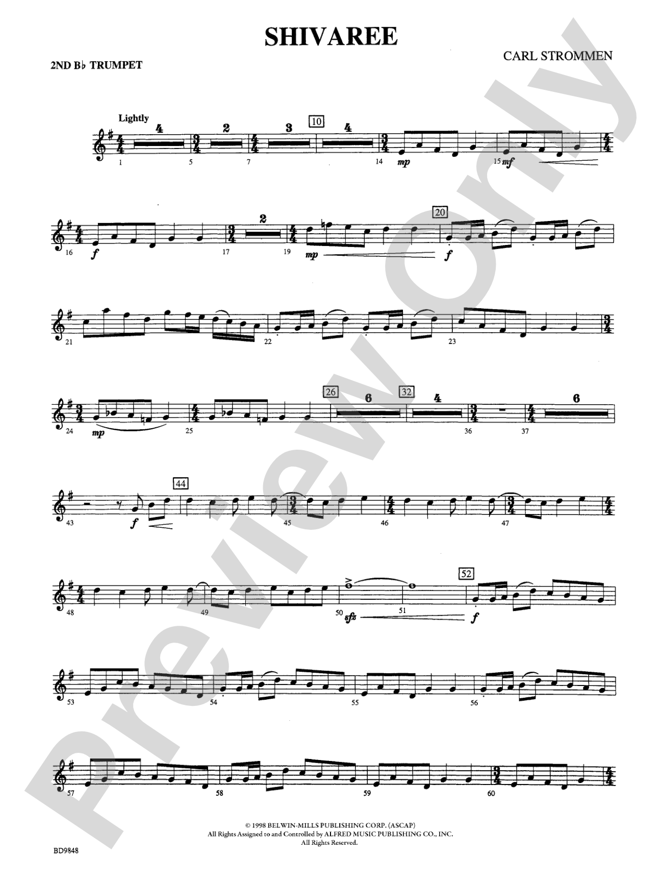 Shivaree: 2nd B-flat Trumpet