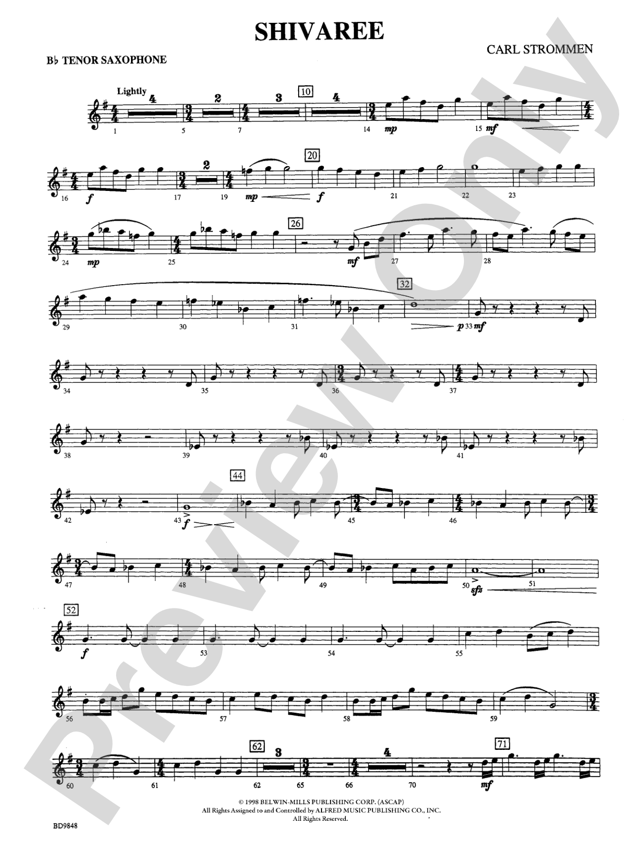 Shivaree: B-flat Tenor Saxophone