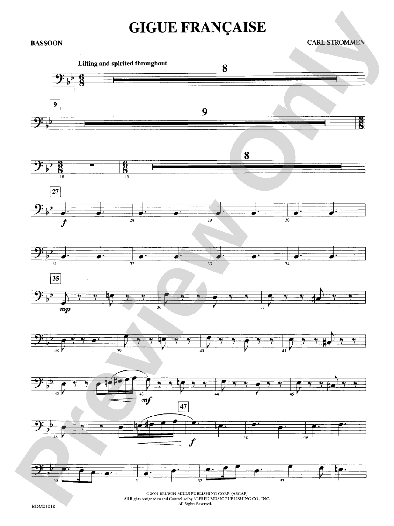 Gigue Française: Bassoon