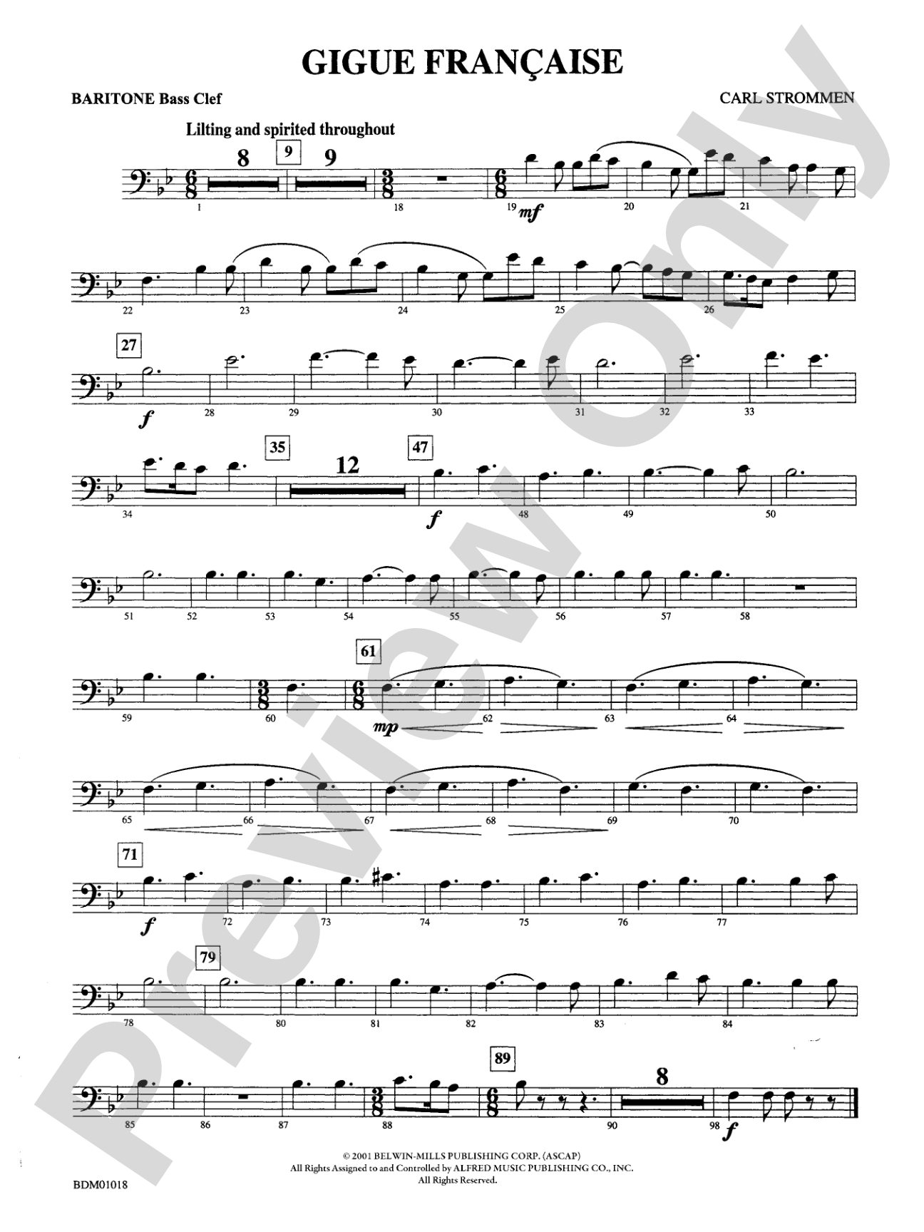 Gigue Française: Baritone B.C.