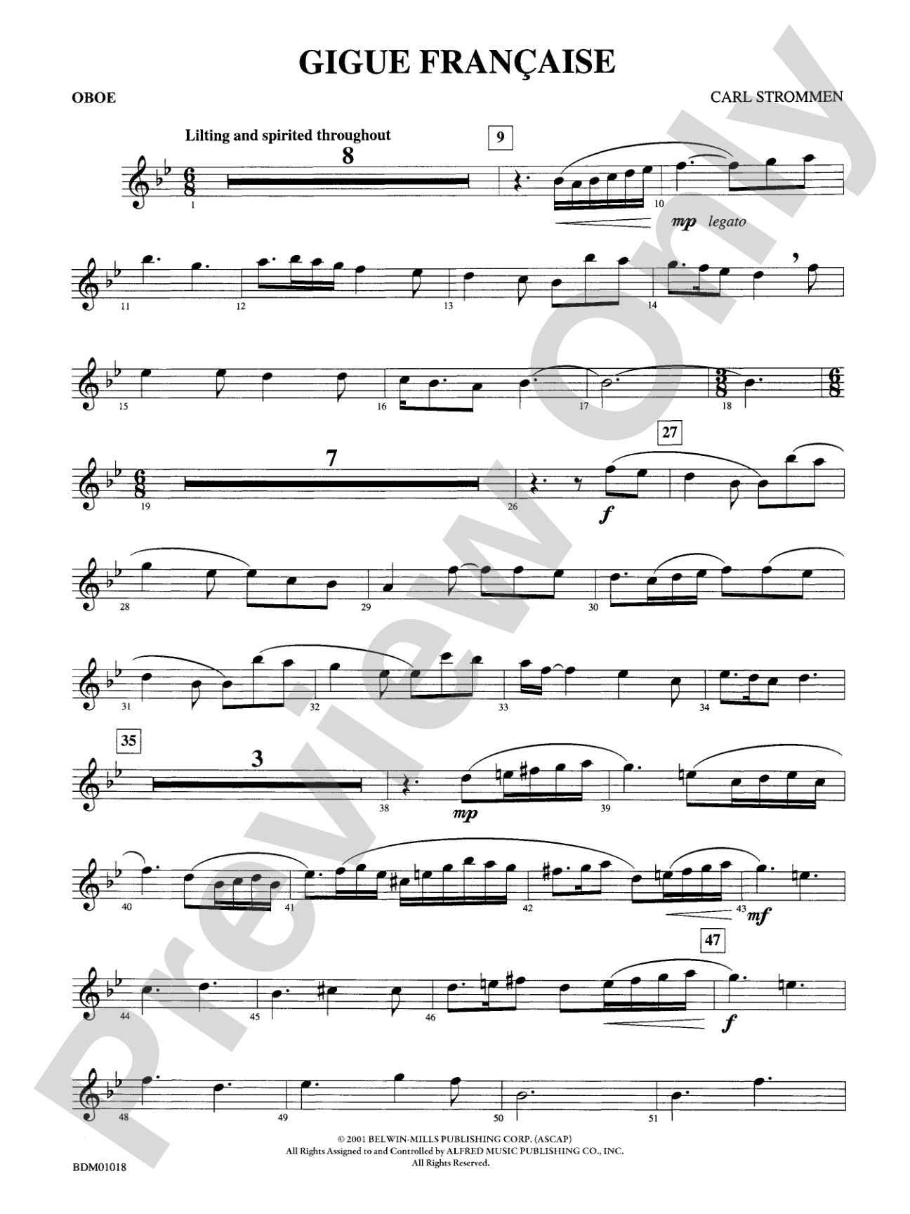 Gigue Française: Oboe