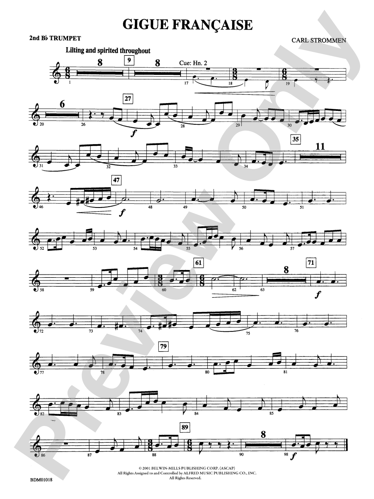 Gigue Française: 2nd B-flat Trumpet