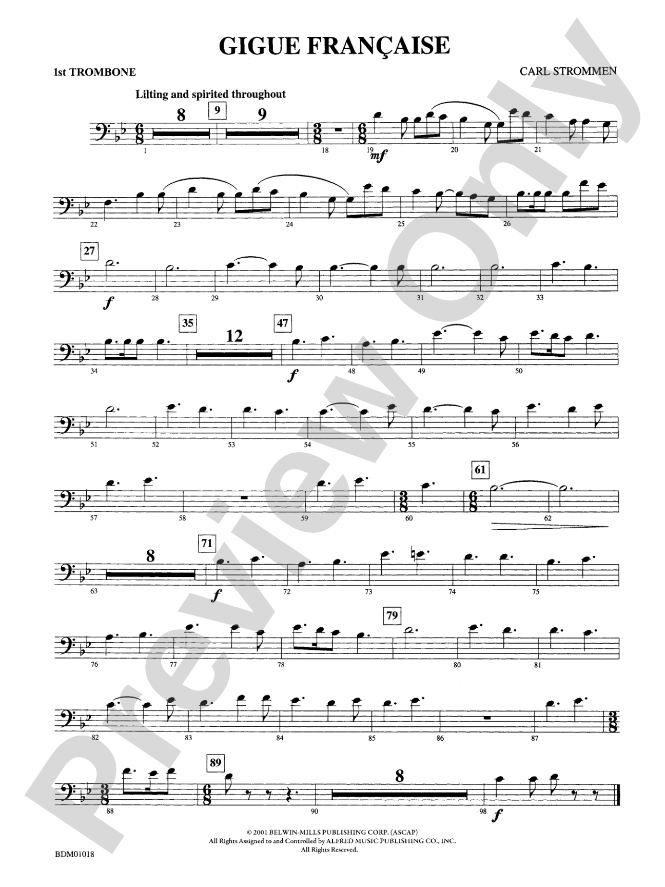 Gigue Française: 1st Trombone