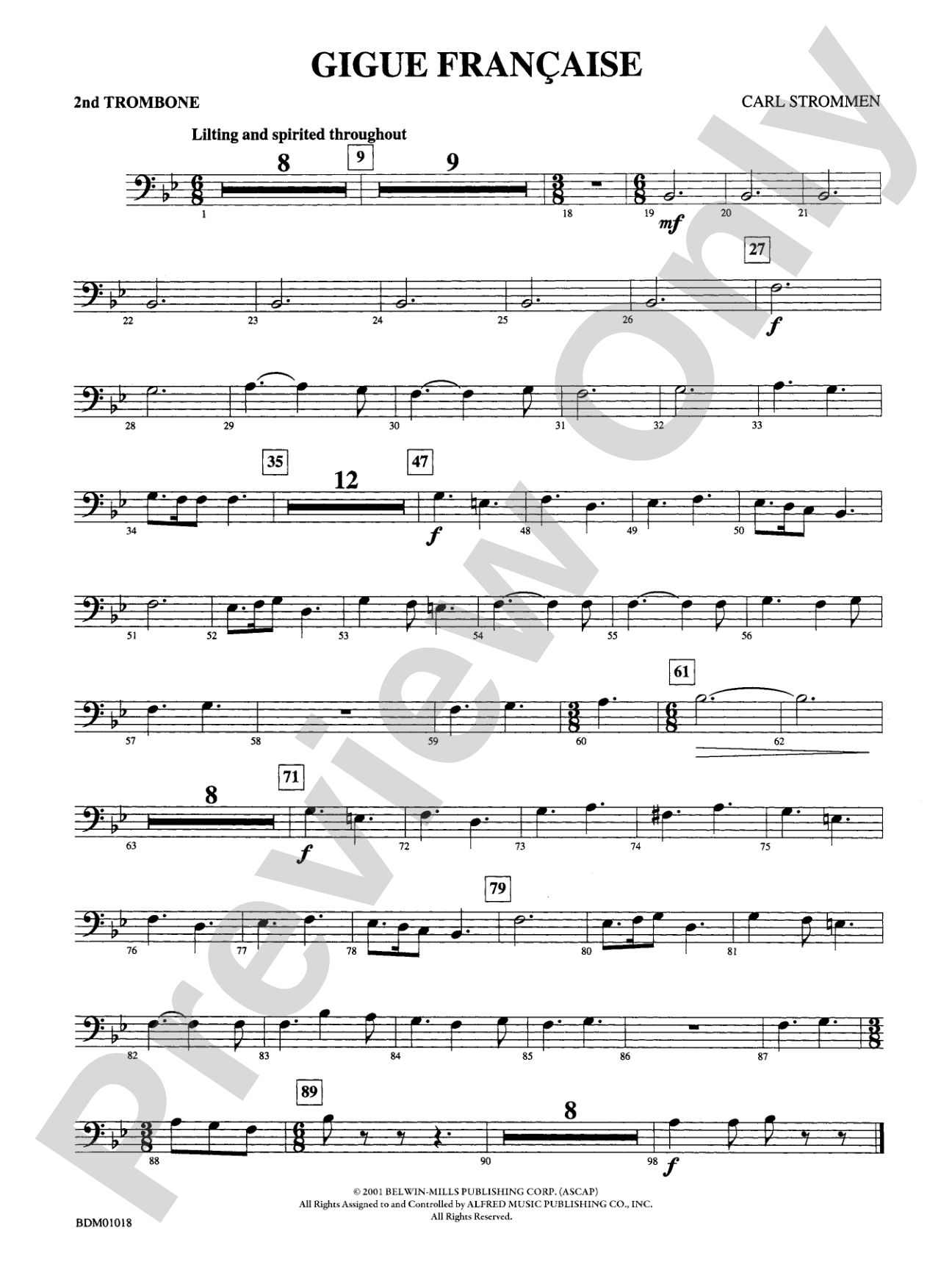 Gigue Française: 2nd Trombone