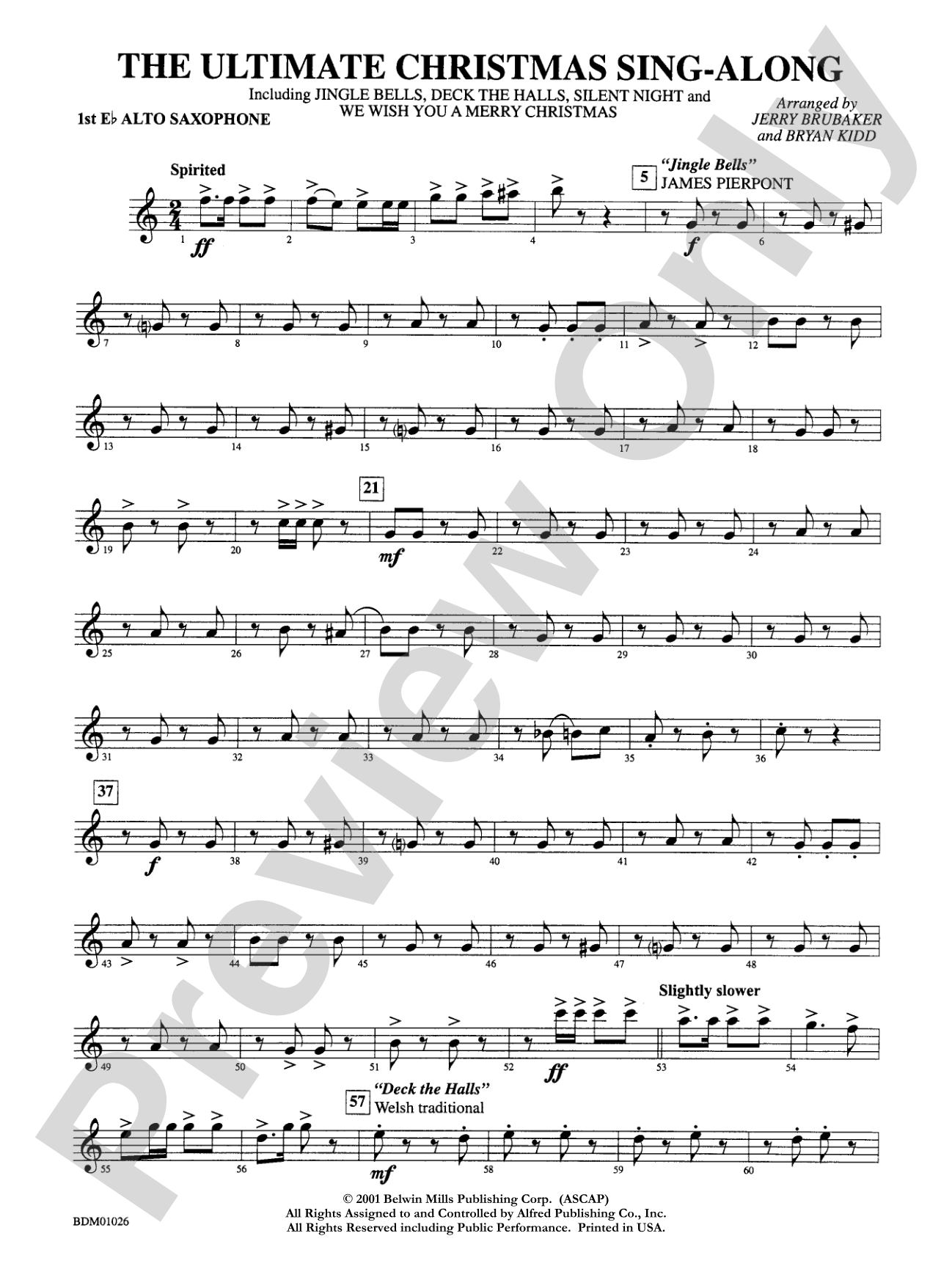 The Ultimate Christmas Sing-Along: E-flat Alto Saxophone