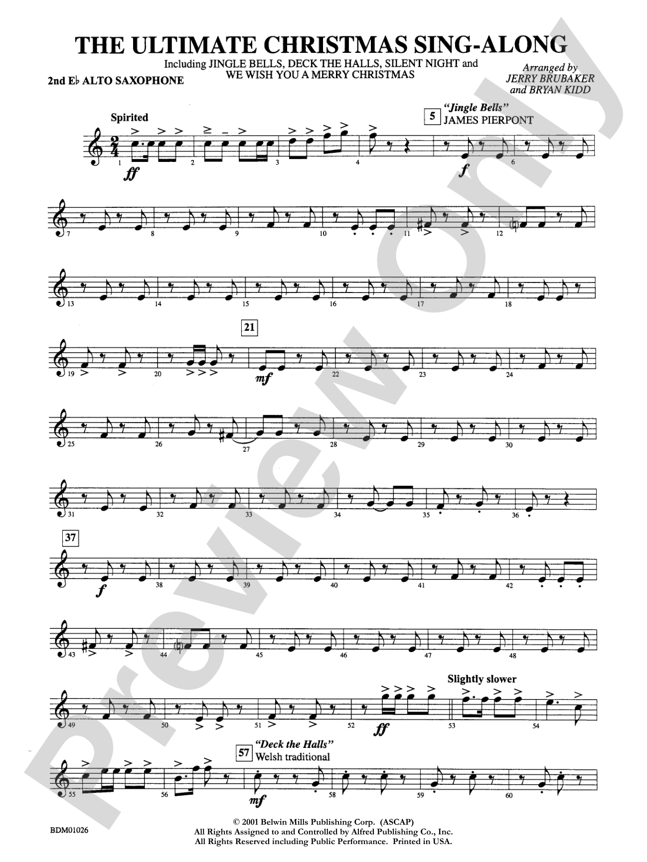 The Ultimate Christmas Sing-Along: 2nd E-flat Alto Saxophone