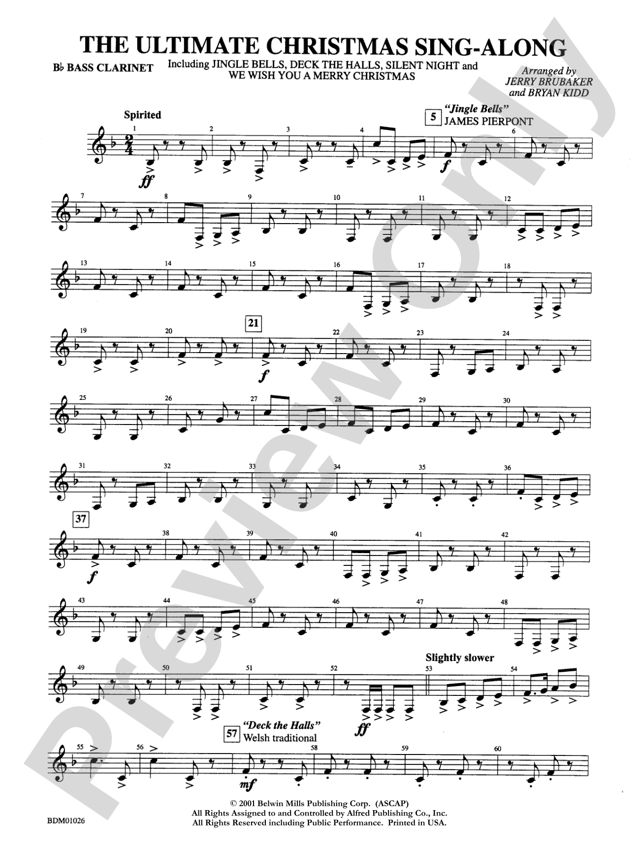 The Ultimate Christmas Sing-Along: B-flat Bass Clarinet