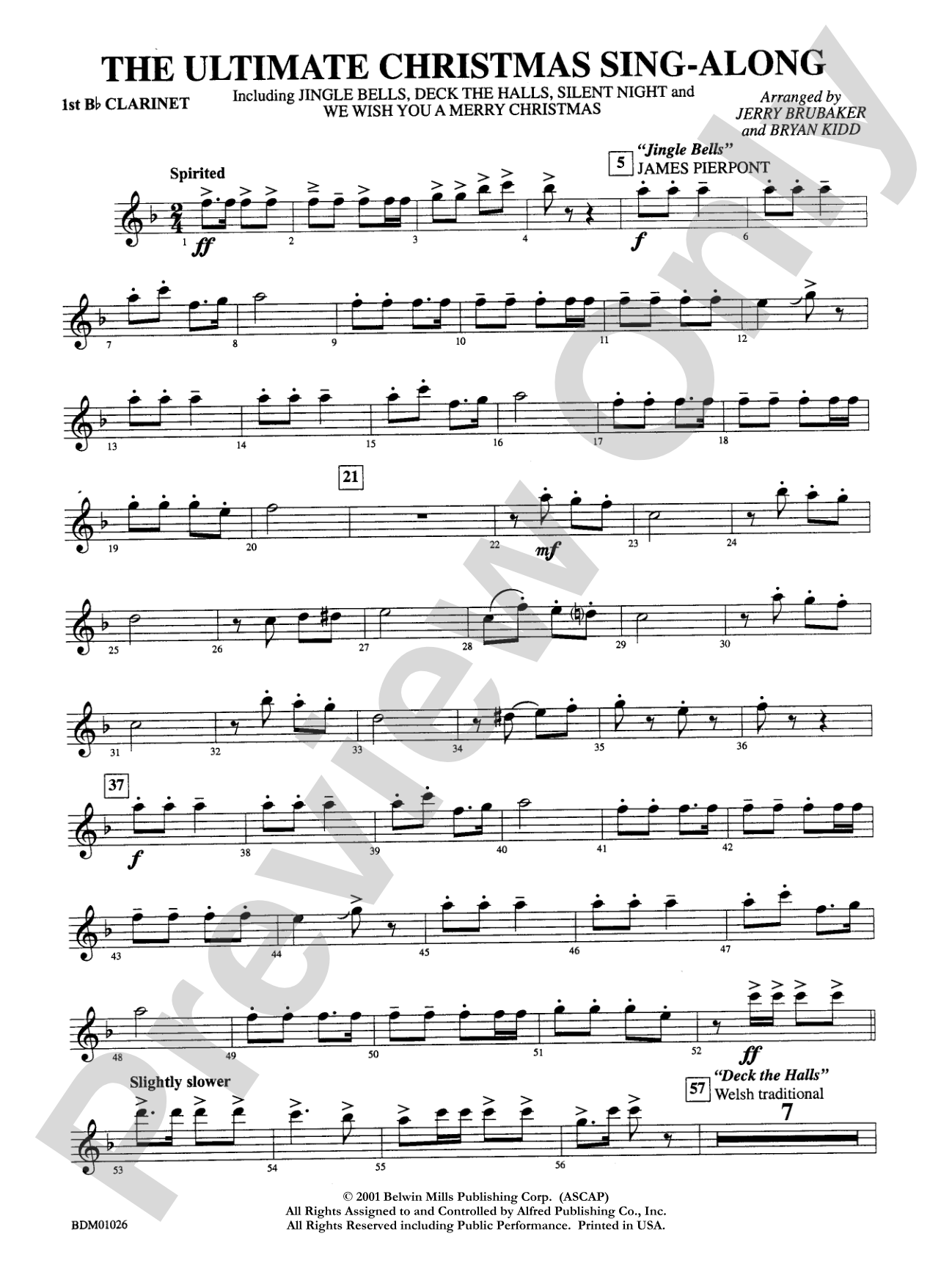 The Ultimate Christmas Sing-Along: 1st B-flat Clarinet
