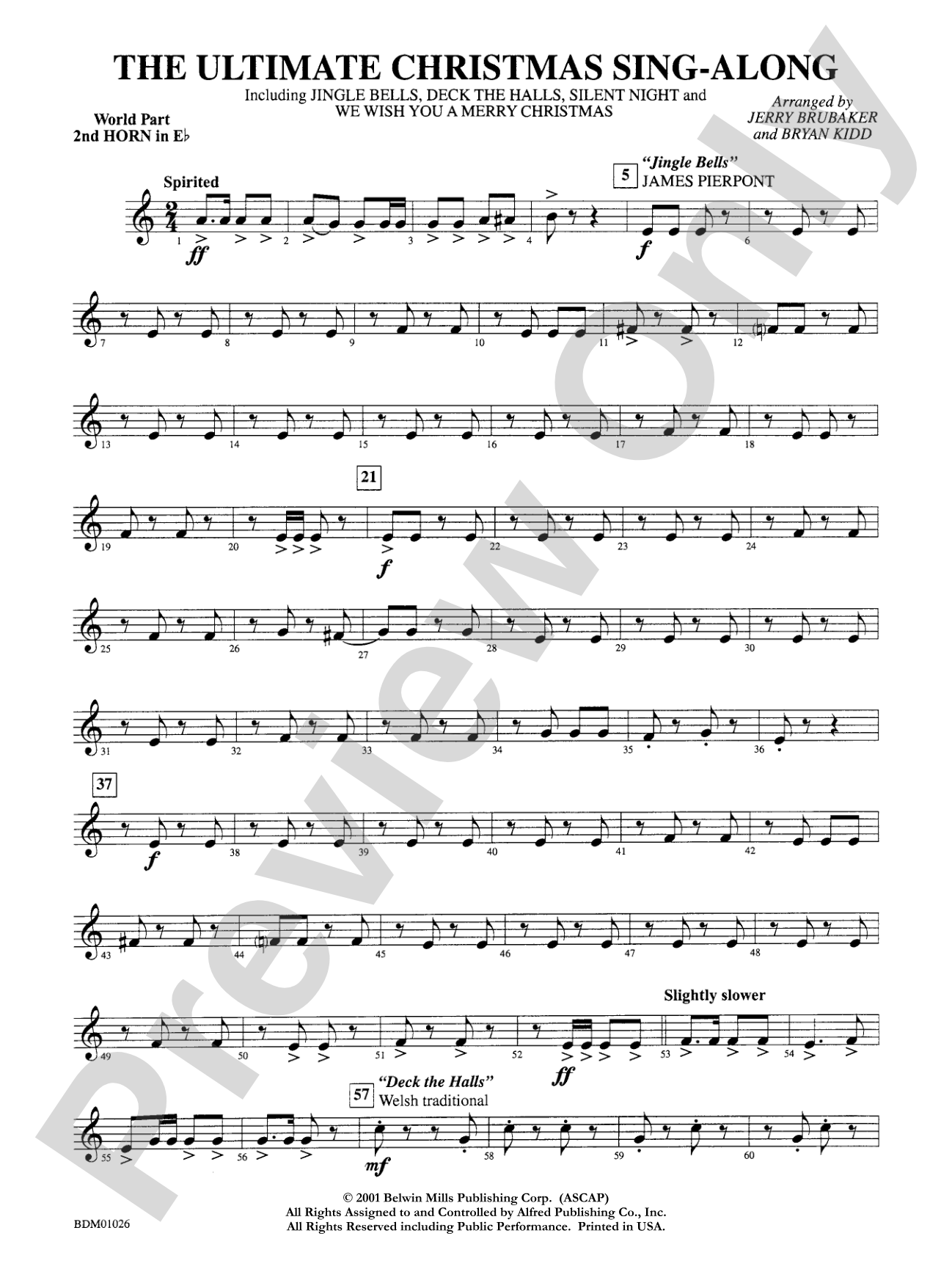 The Ultimate Christmas Sing-Along: WP 2nd Horn in E-flat