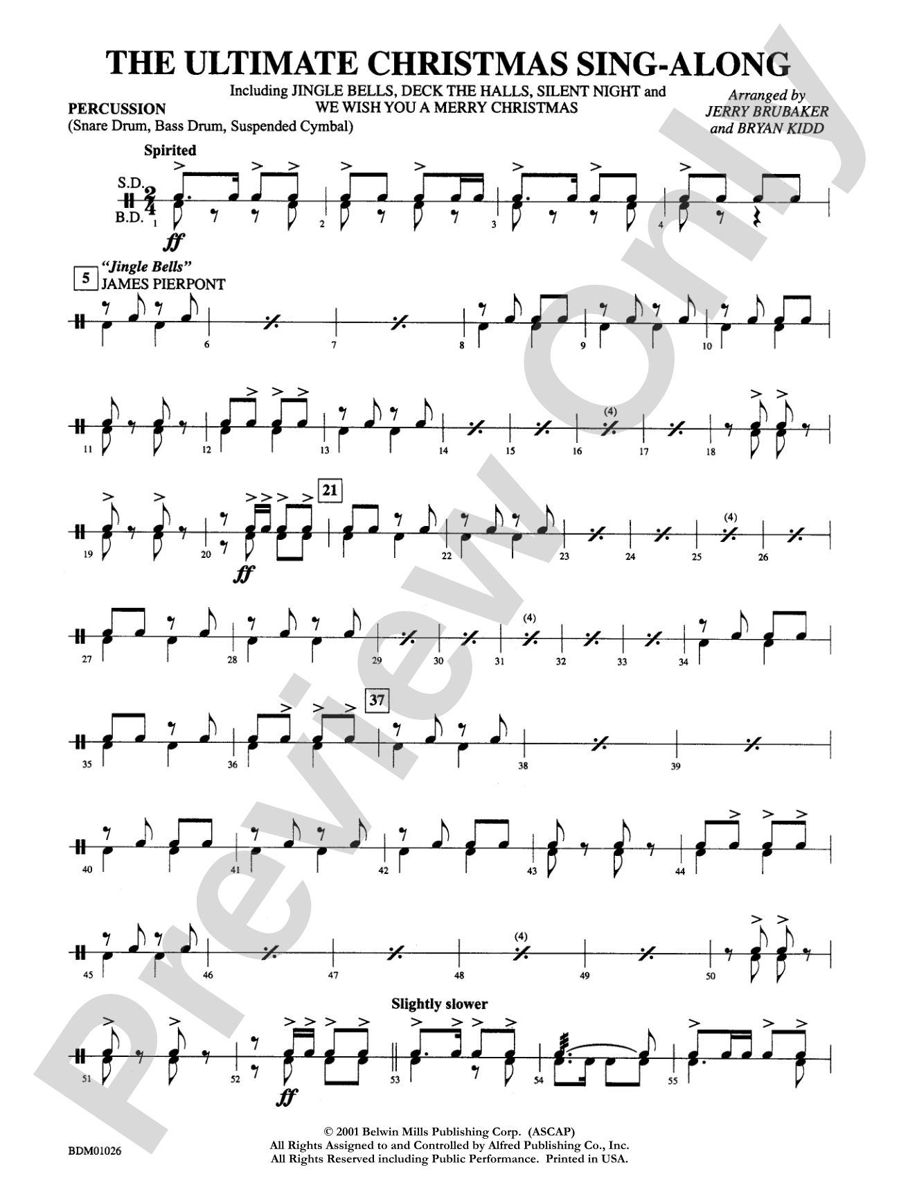 The Ultimate Christmas Sing-Along: 1st Percussion