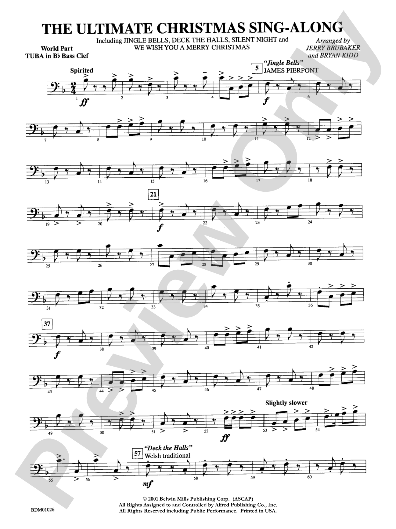 The Ultimate Christmas Sing-Along: WP B-flat Tuba B.C.
