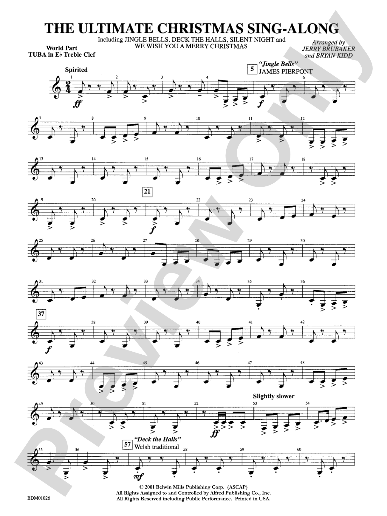 The Ultimate Christmas Sing-Along: WP E-flat Tuba T.C.