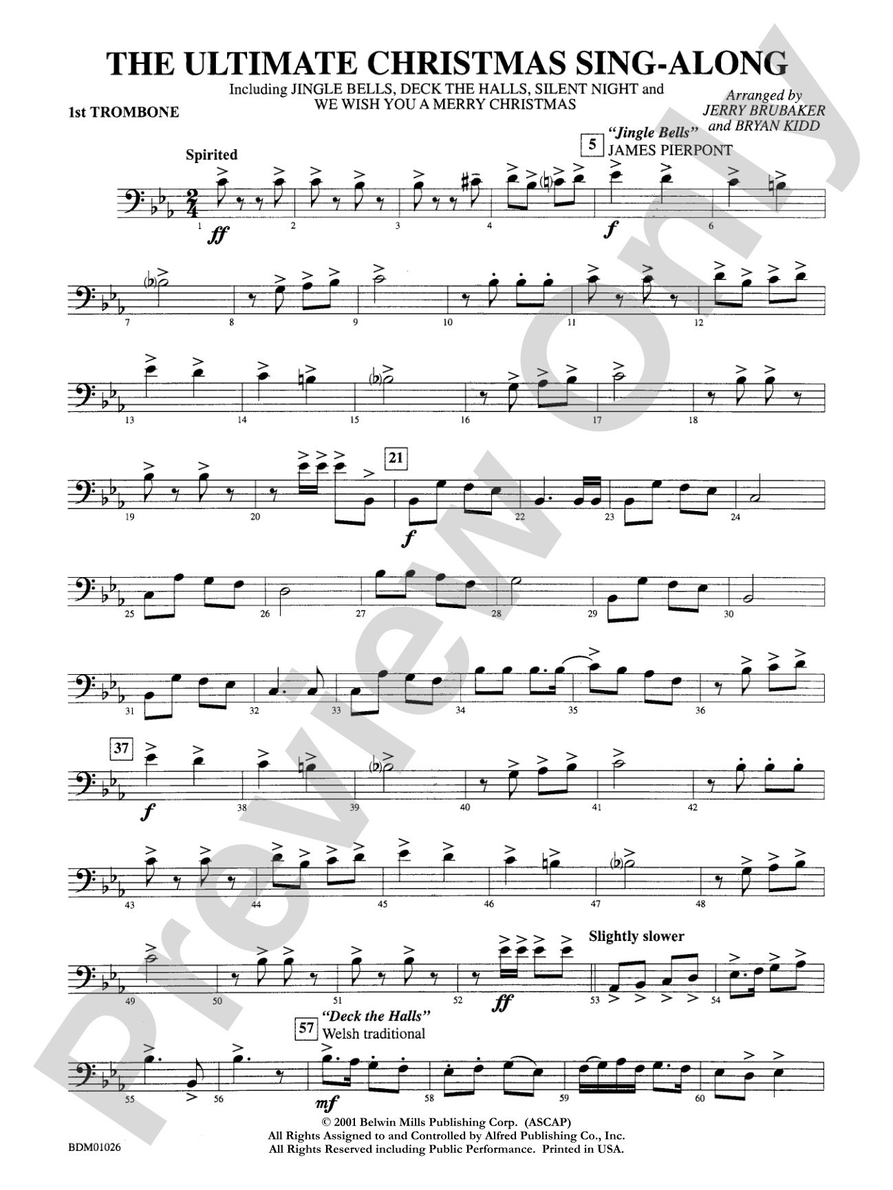 The Ultimate Christmas Sing-Along: 1st Trombone