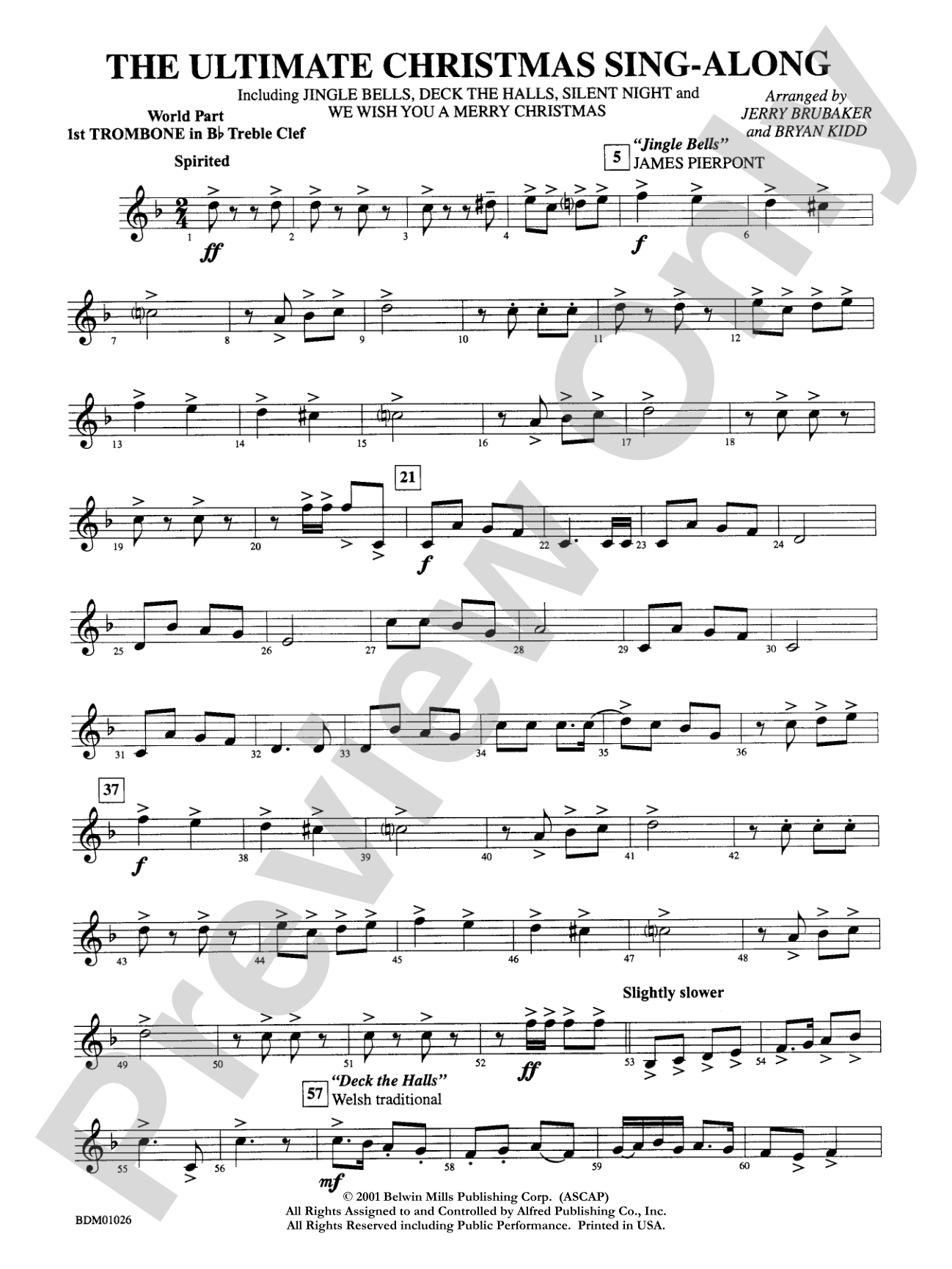 The Ultimate Christmas Sing-Along: WP 1st B-flat Trombone T.C.