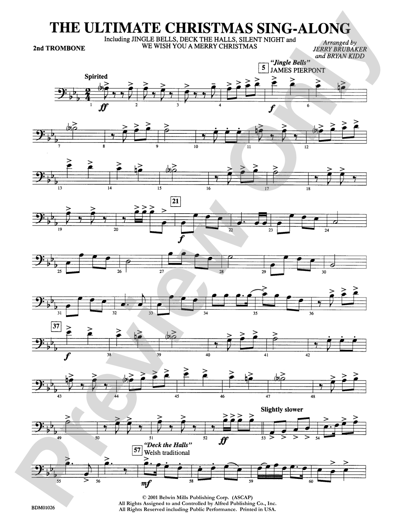 The Ultimate Christmas Sing-Along: 2nd Trombone