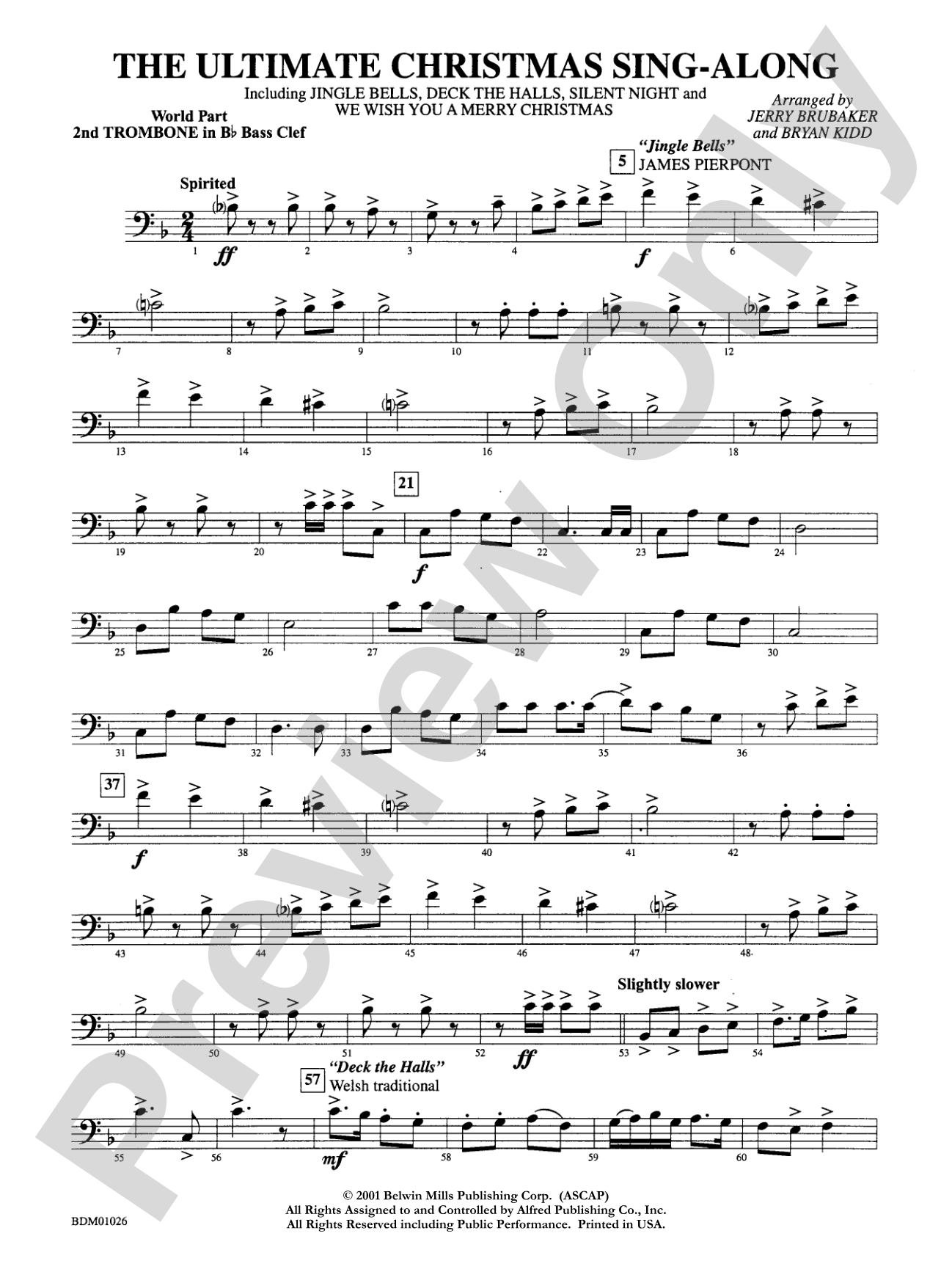 The Ultimate Christmas Sing-Along: WP 2nd B-flat Trombone B.C.