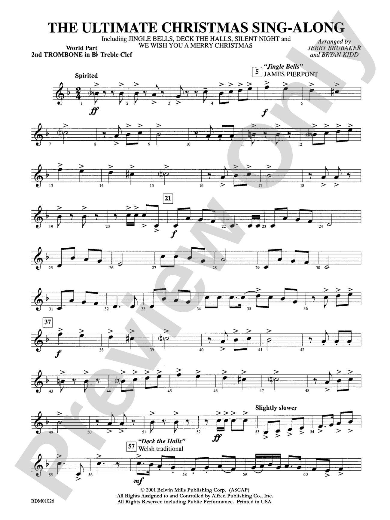 The Ultimate Christmas Sing-Along: WP 2nd B-flat Trombone T.C.