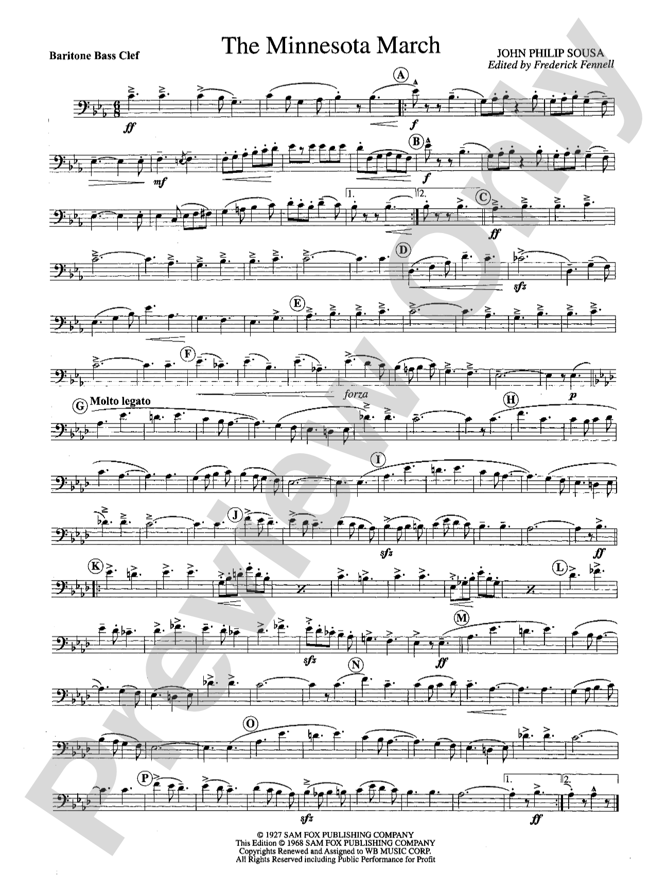 The Minnesota March: Baritone B.C.