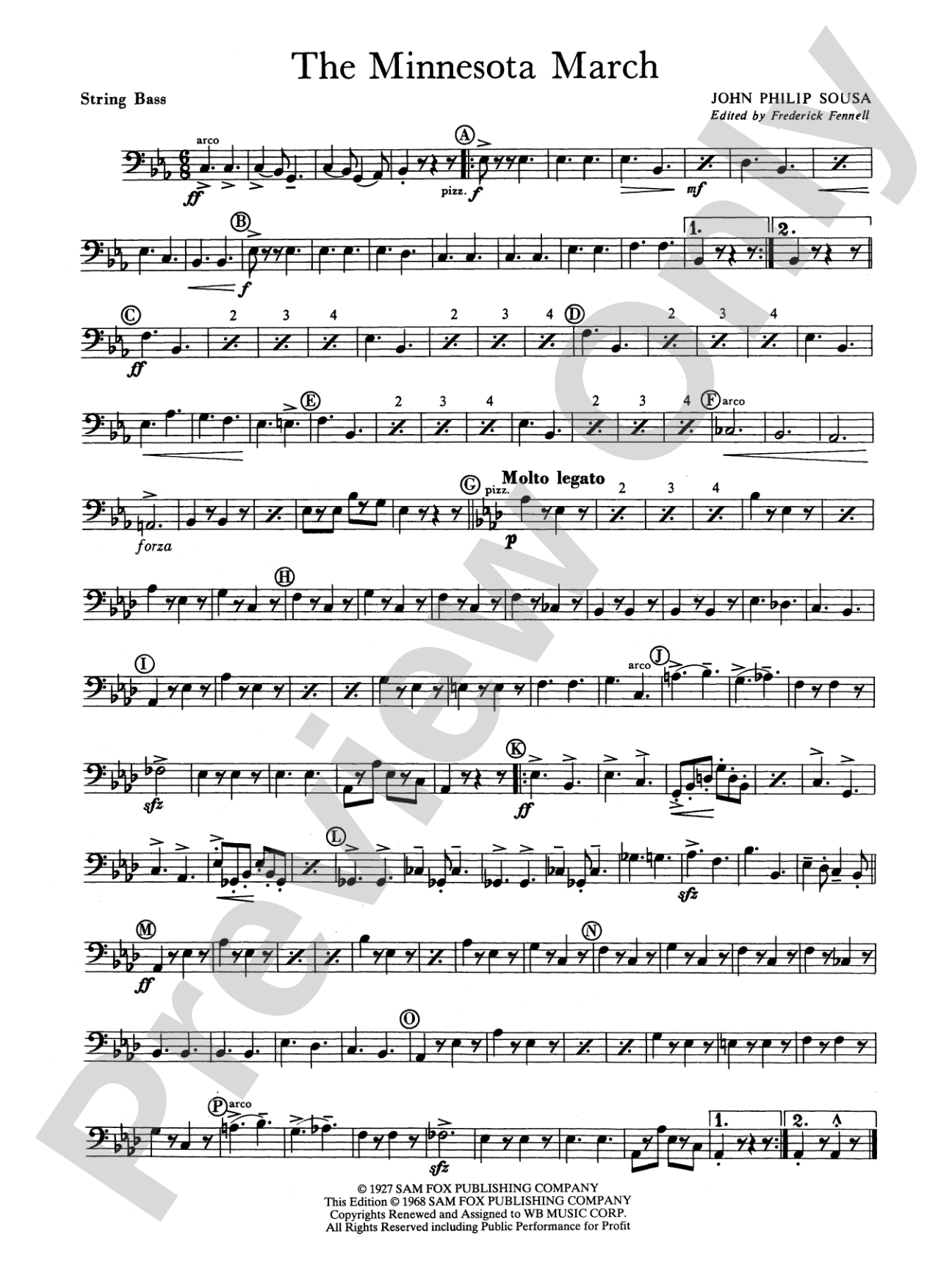 The Minnesota March: String Bass