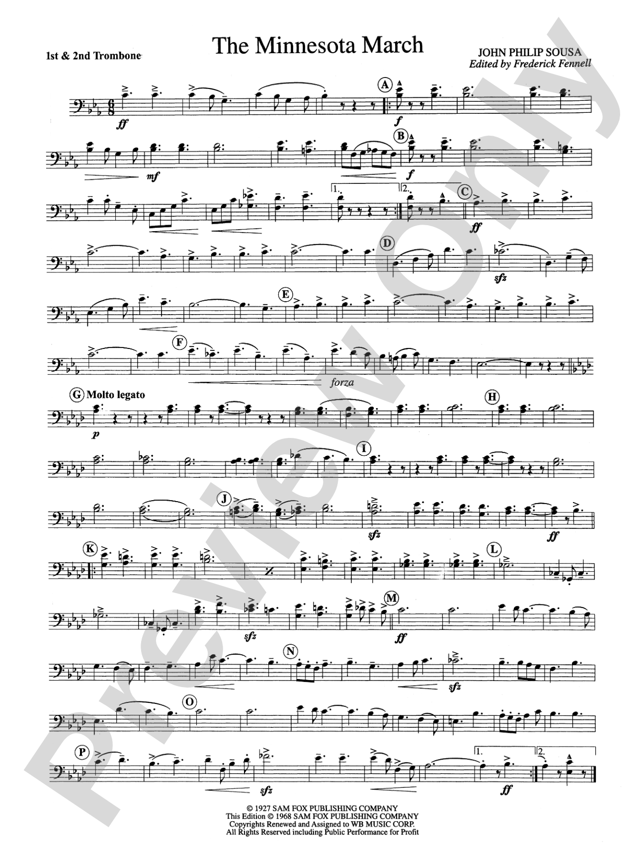 The Minnesota March: 1st & 2nd Trombones