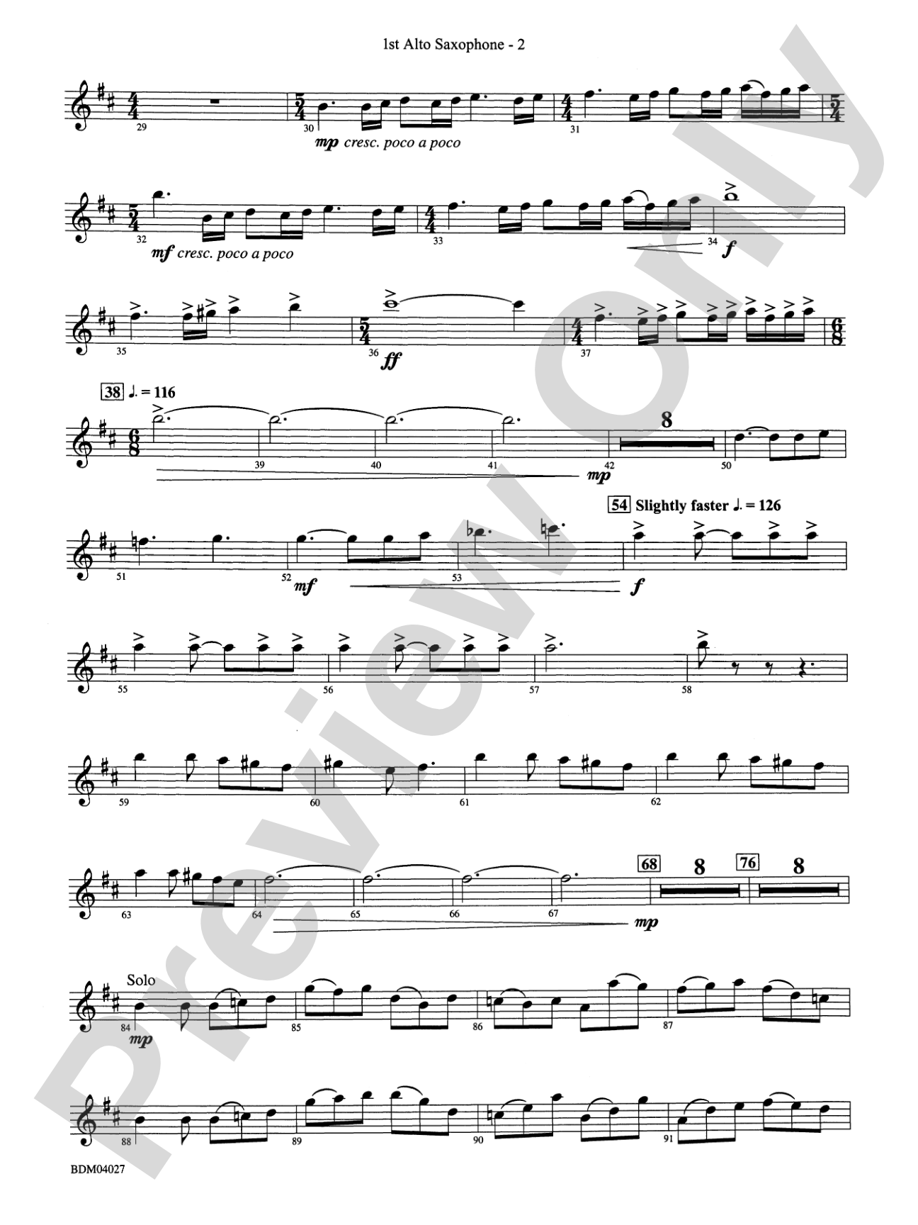 Tir Na Nog (A Celtic Legend): E-flat Alto Saxophone