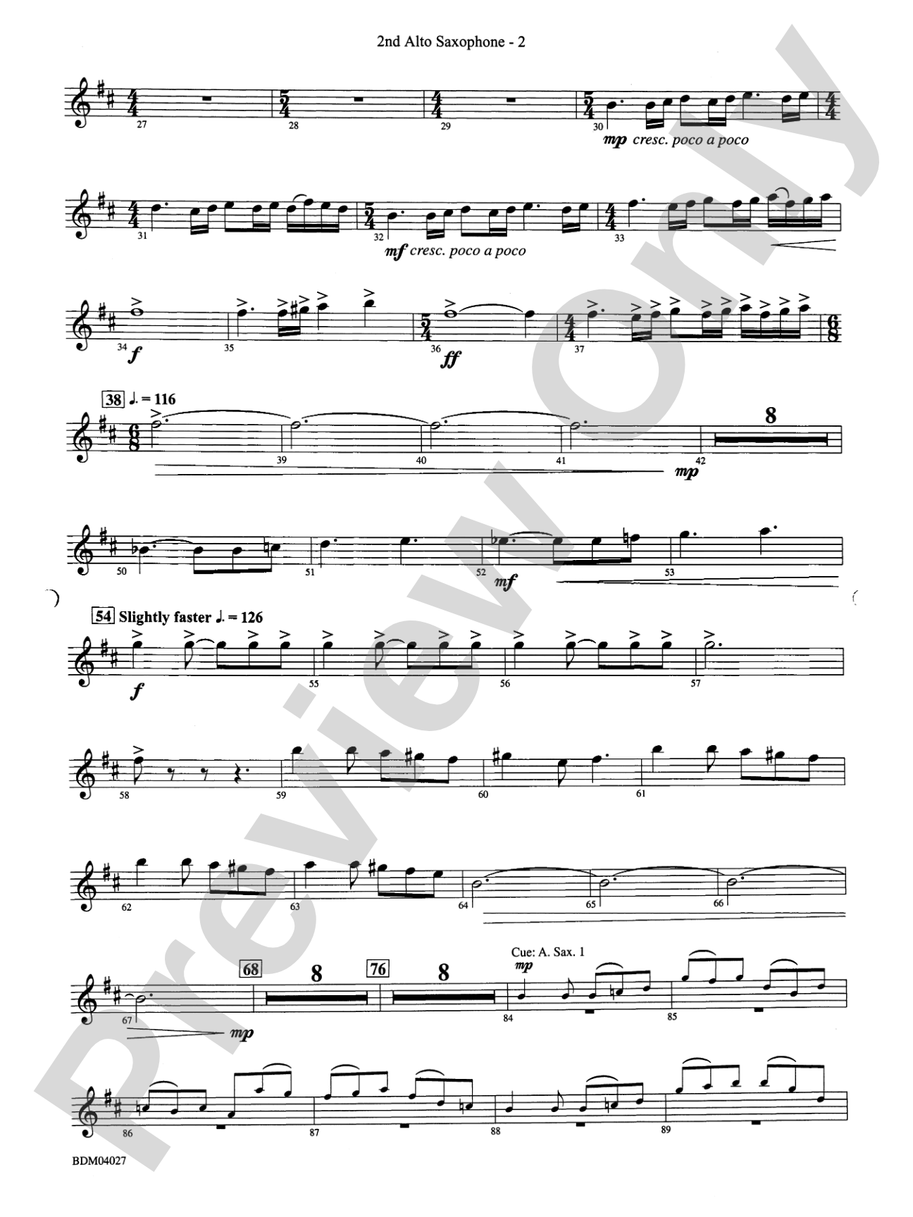Tir Na Nog (A Celtic Legend): 2nd E-flat Alto Saxophone